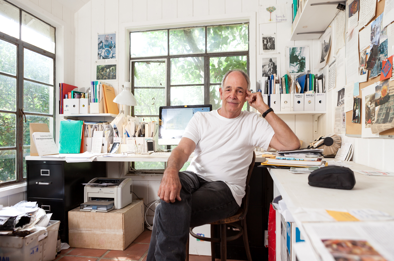 Writer Portrait in His Writing Room