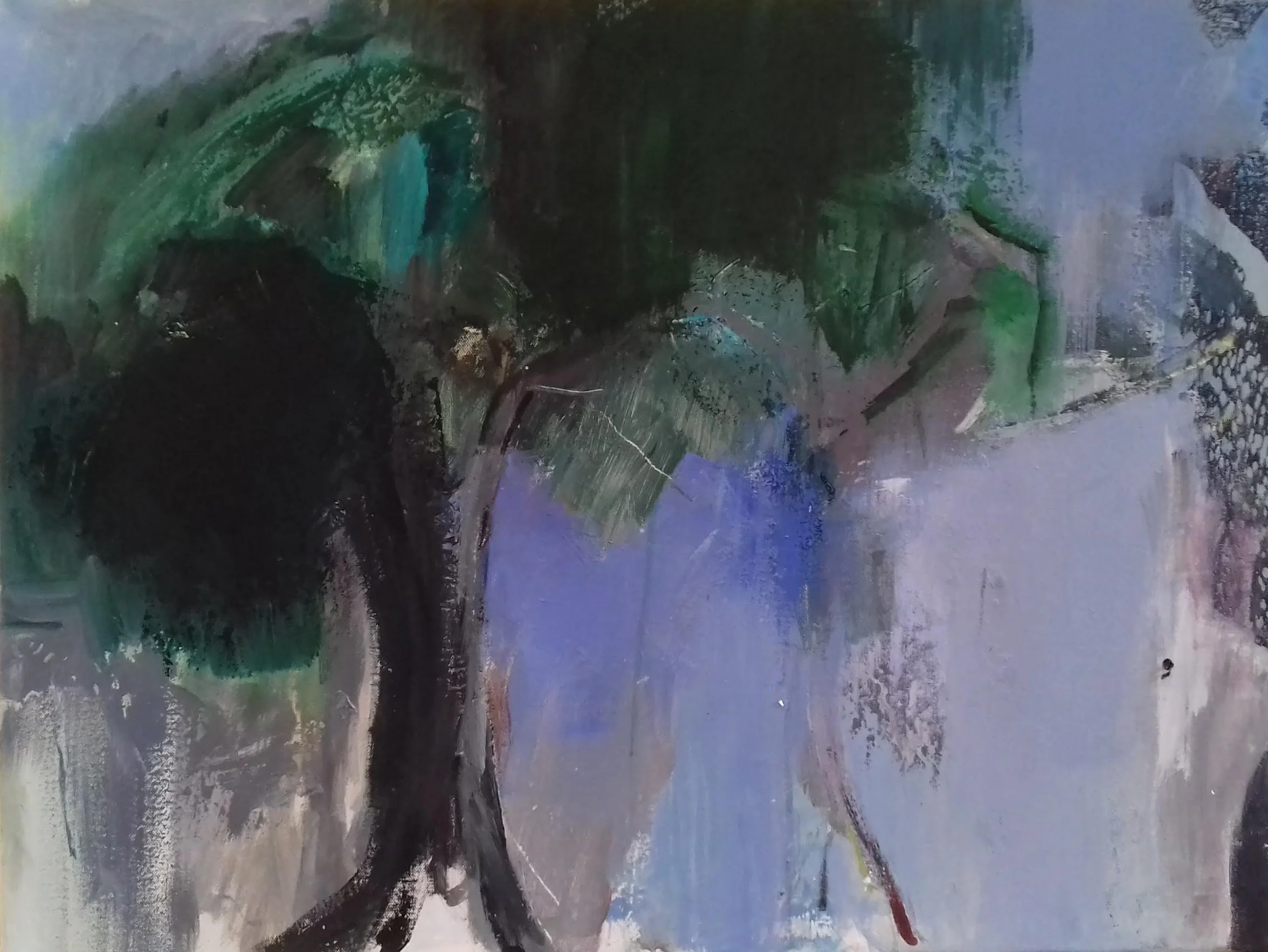 Acrylique sur toile 100X80 Auprès de mon arbre 2 ...