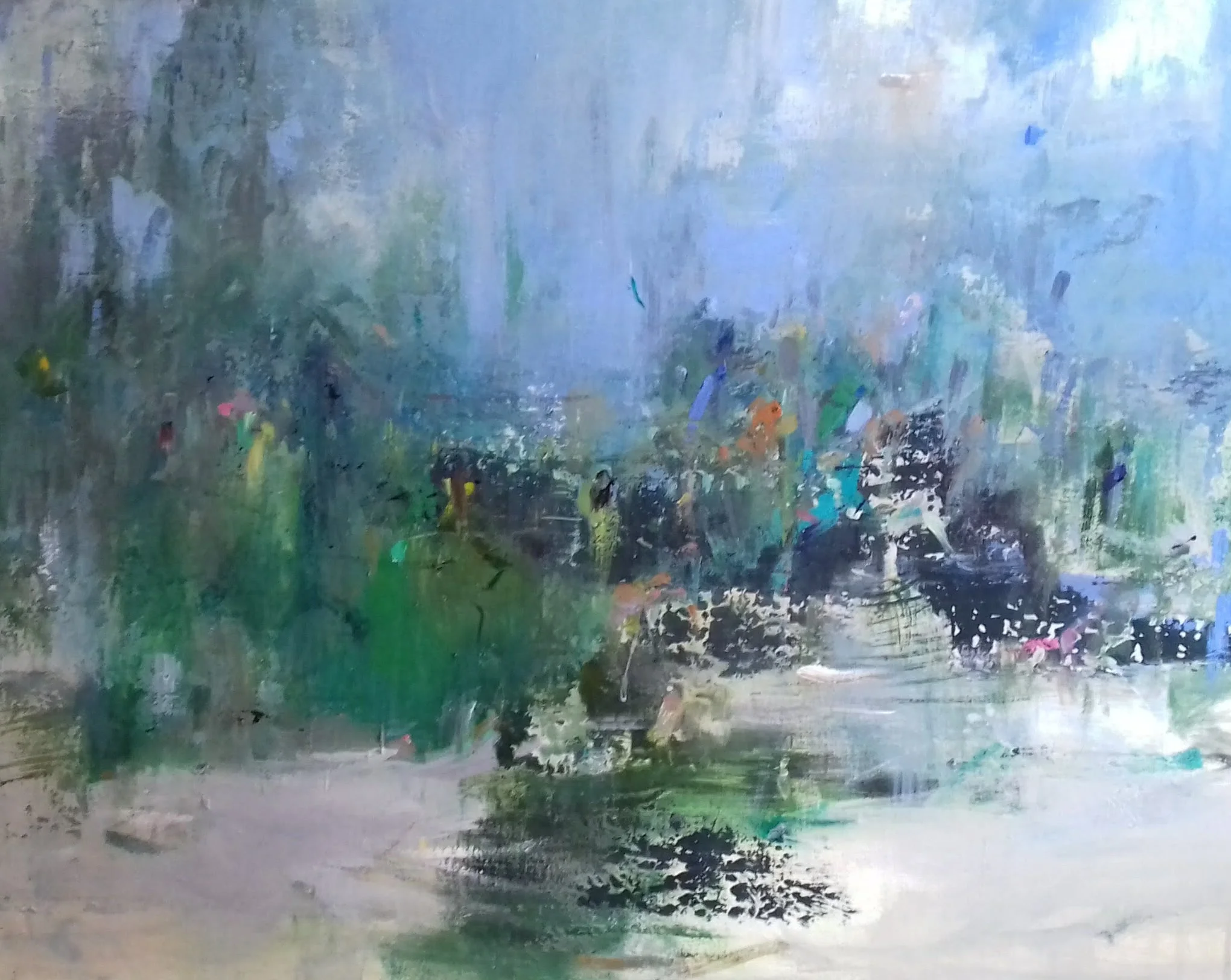Acrylique sur toile Hommage à C.Monet 100X81