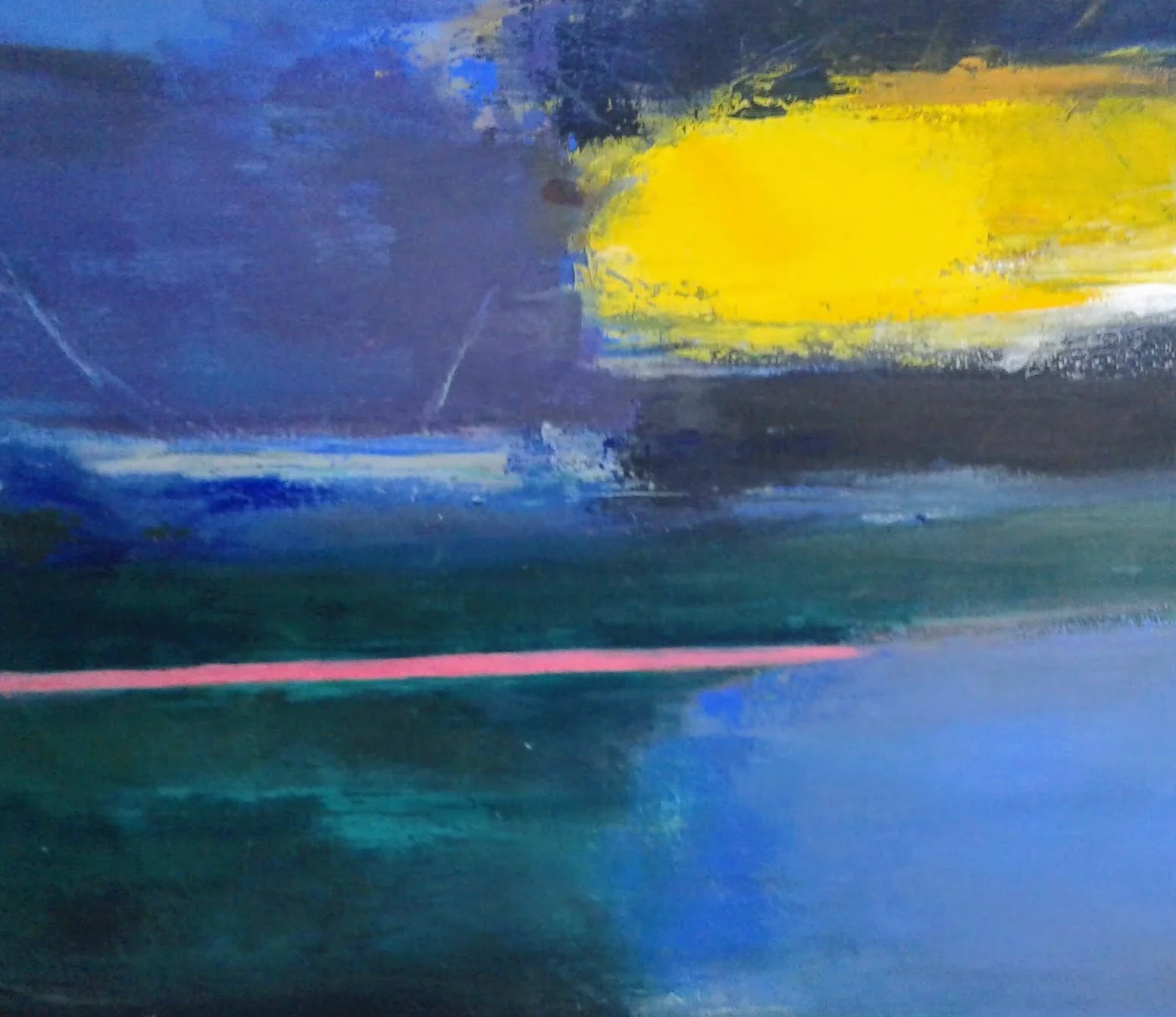 Lumières sur l'océan Acrylique sur toile 100X81
