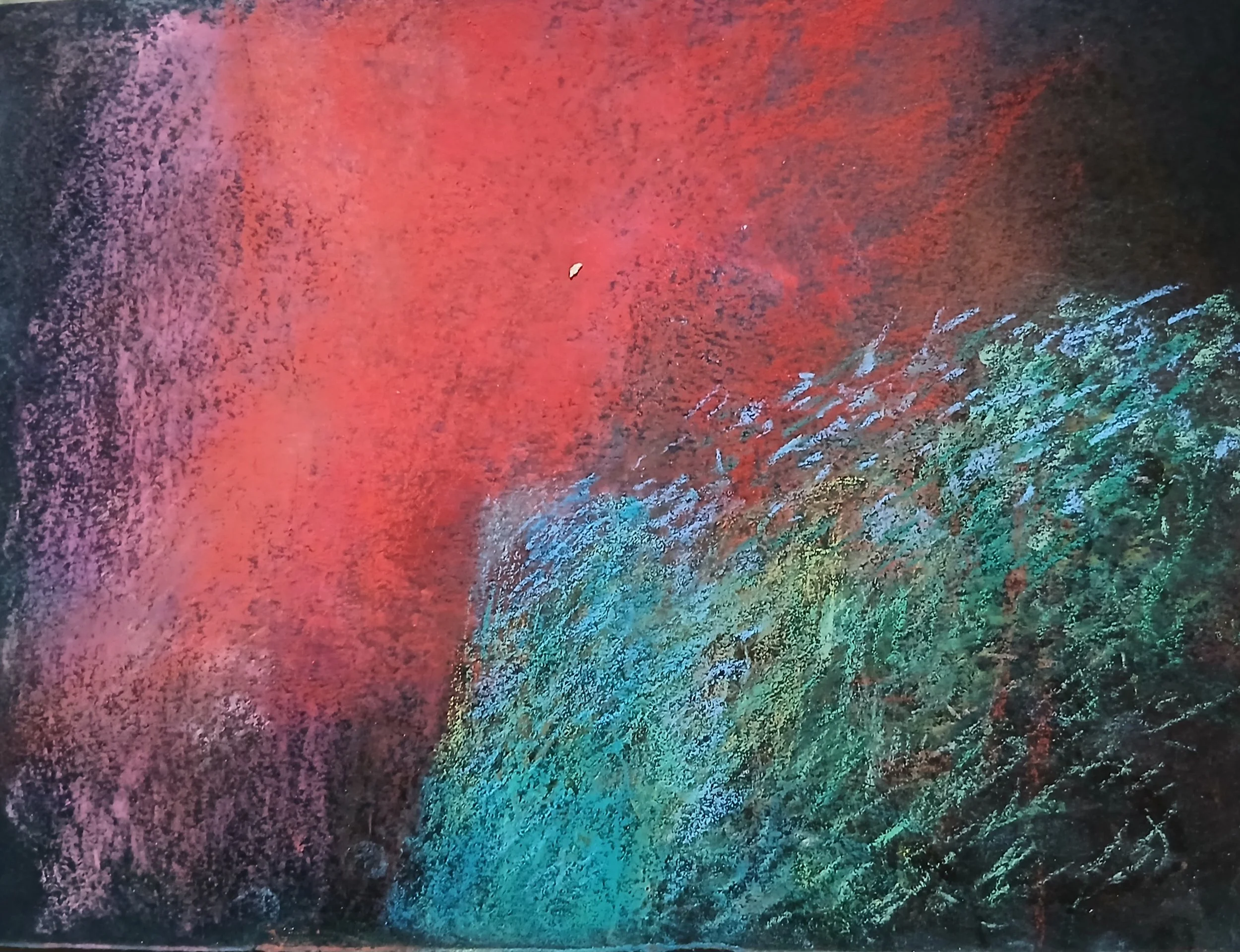 Pastel 21X29,7 "Rouge et vert"