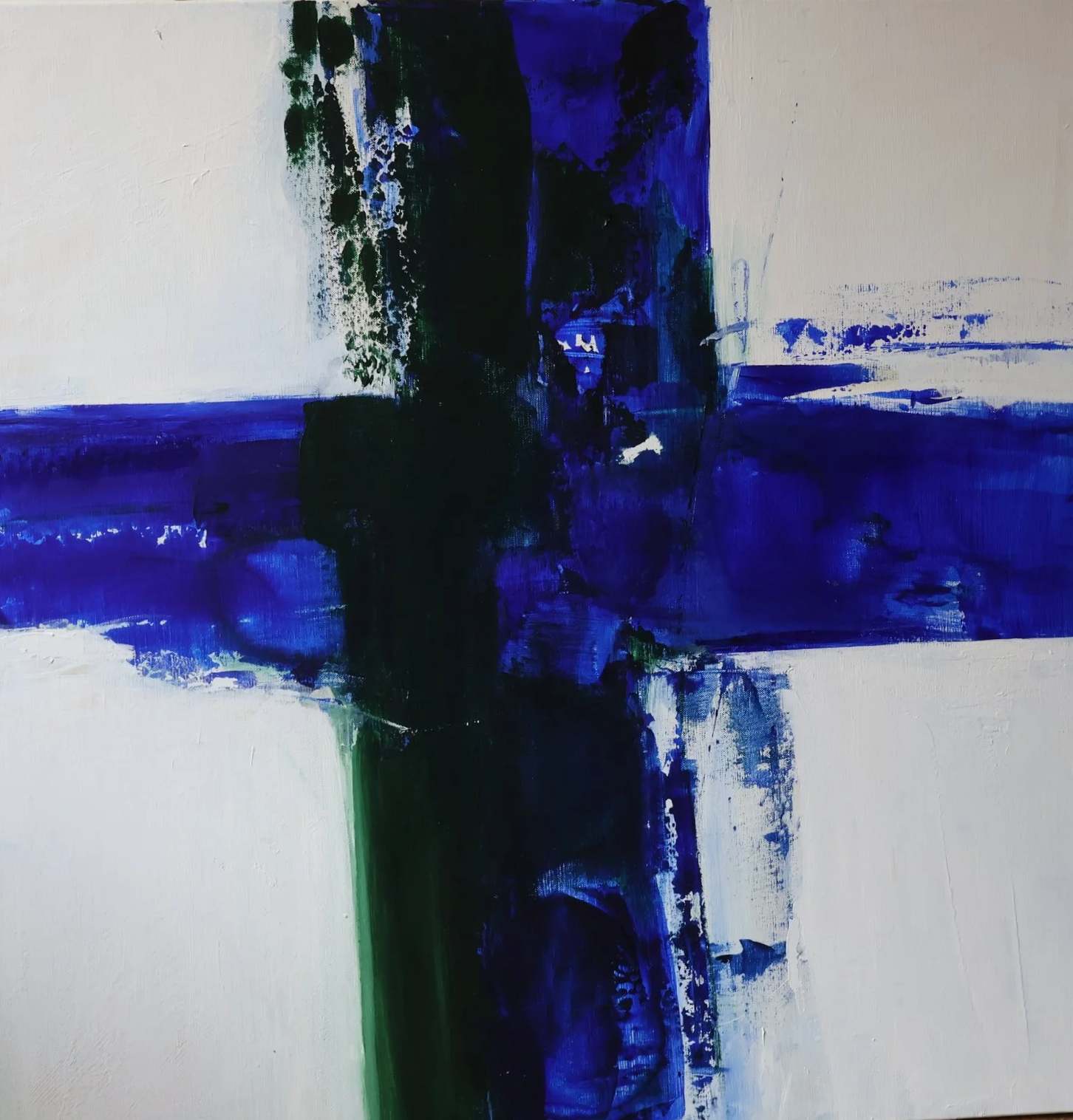 "Croix" Acrylique sur toile 80X80