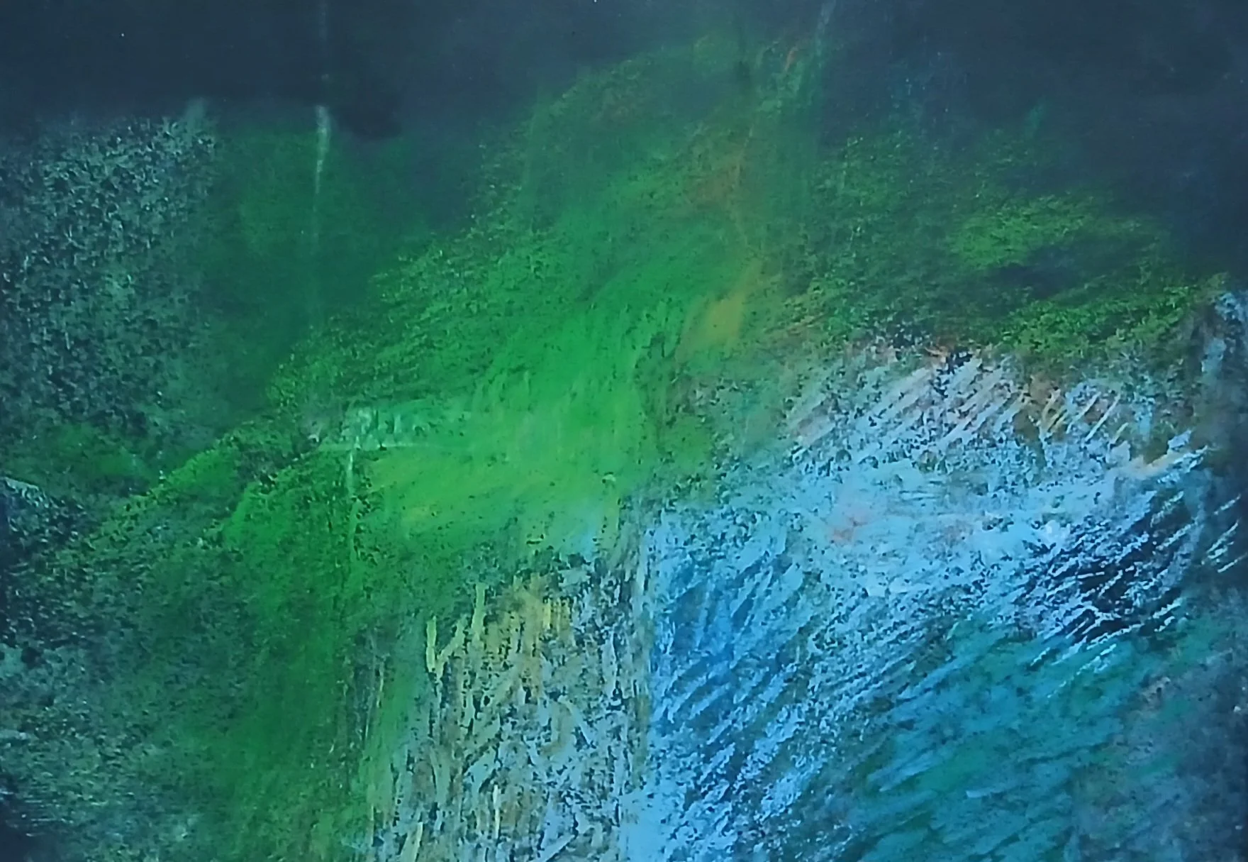 Pastel 21X29,7 vert et bleu