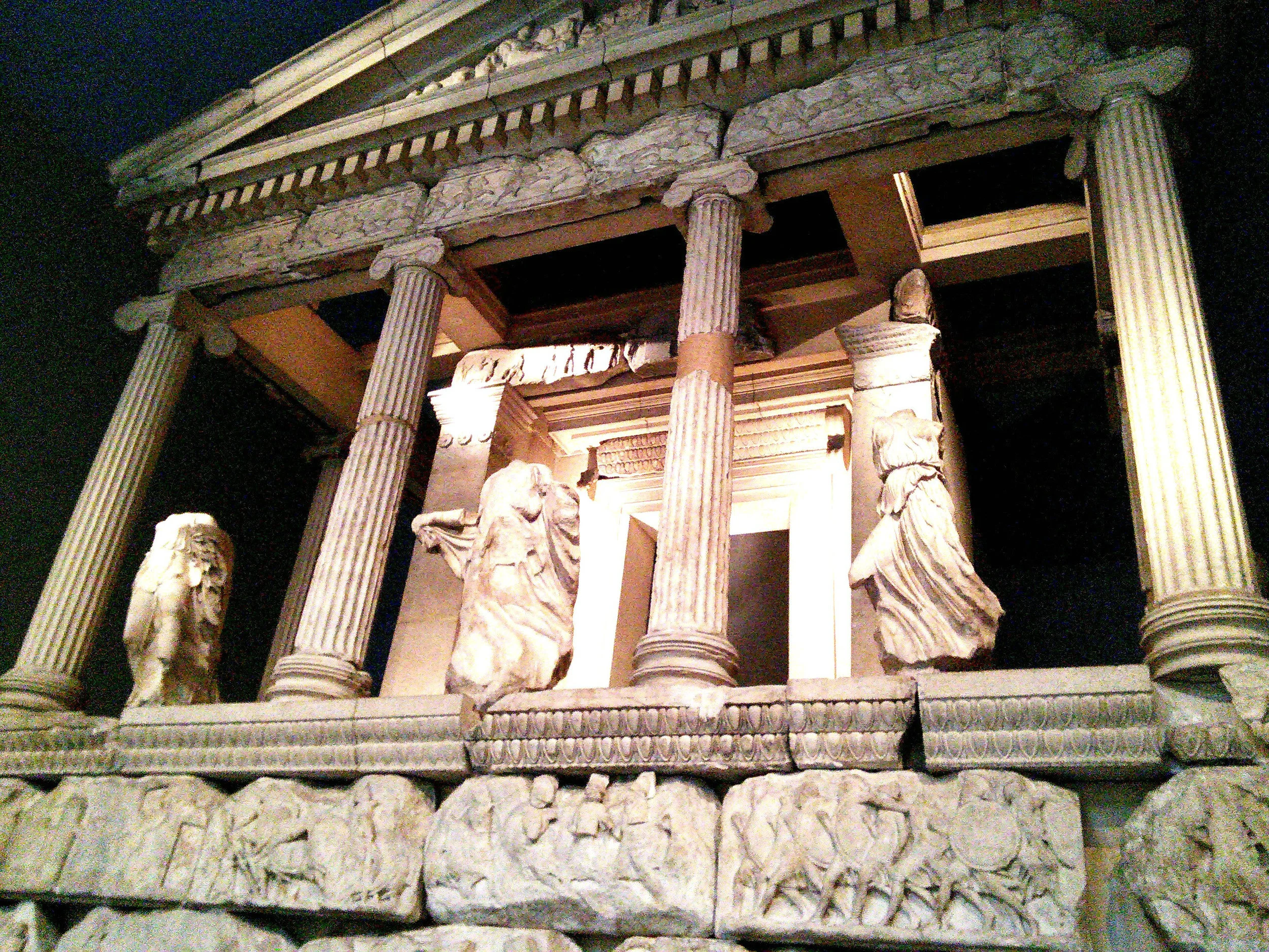 Façade replica of the Nereid Monument in Turkey.