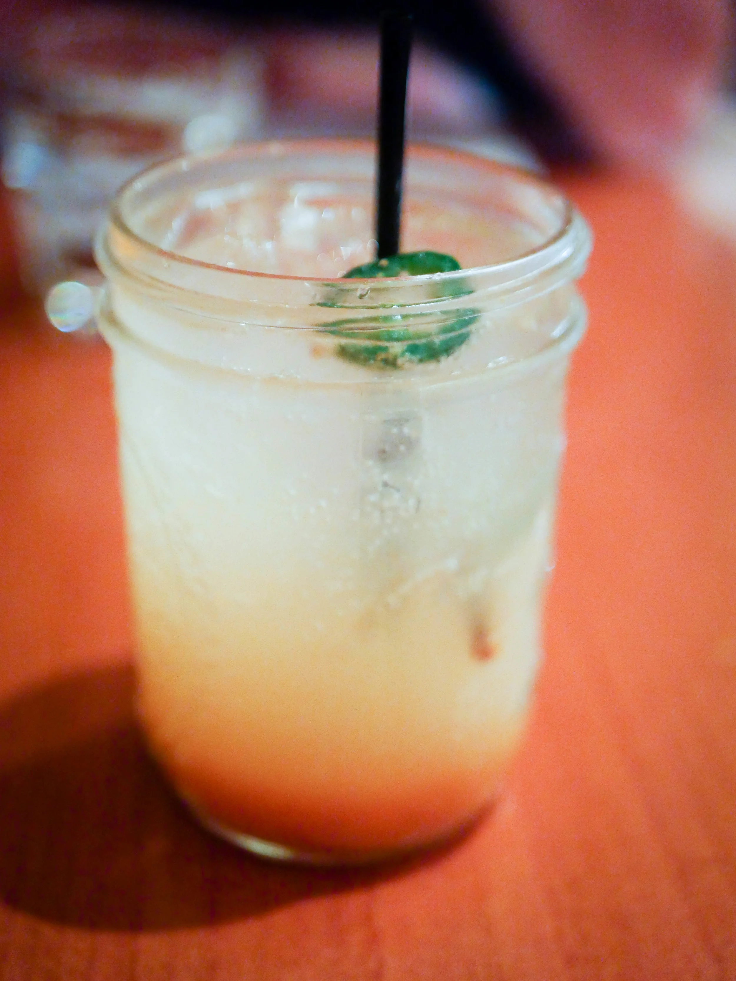 Spiced persimmon jalapeno soda from Luna Red in San Luis Obispo. 
