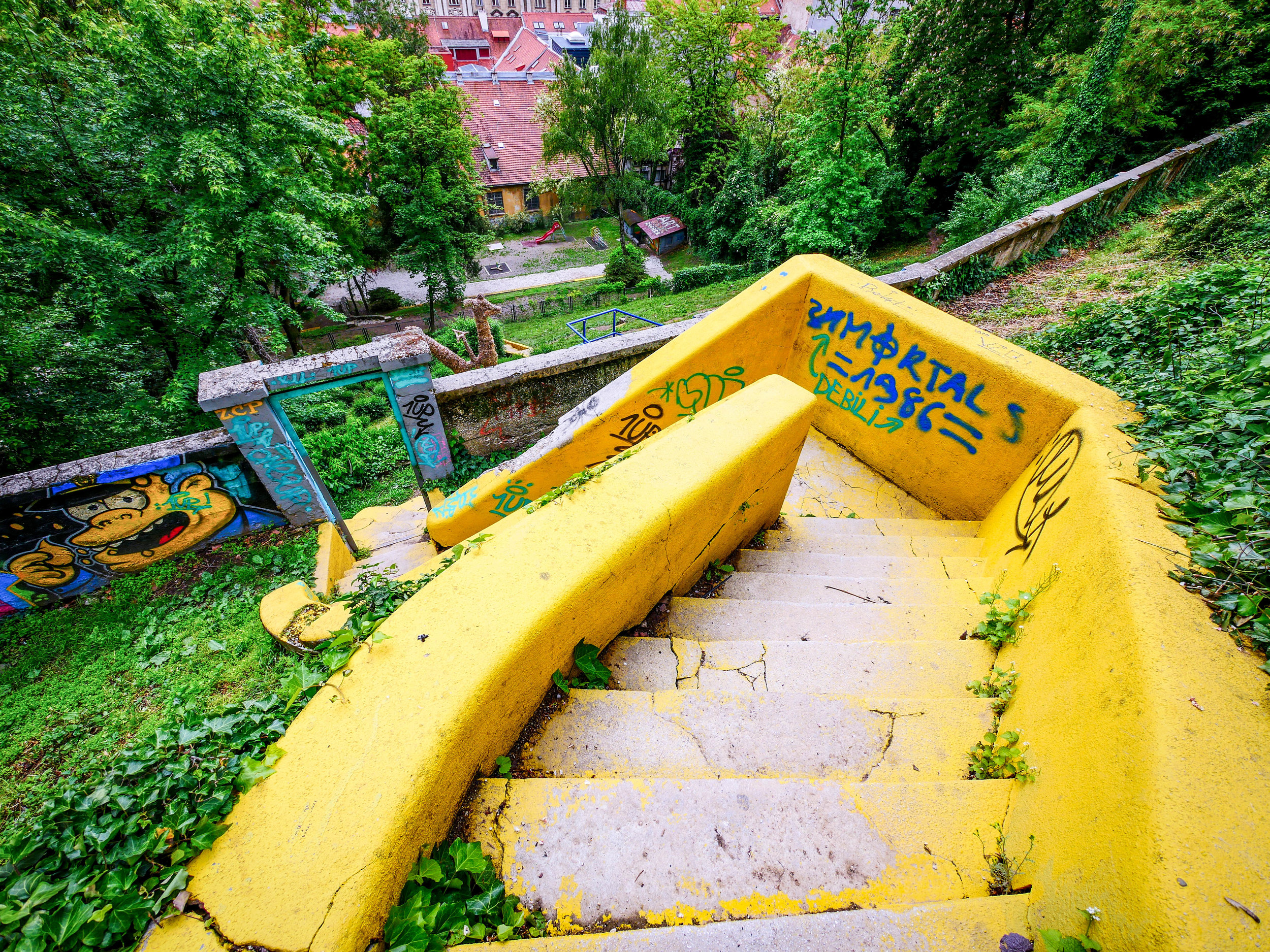 The top of Street Art park in Zagreb.