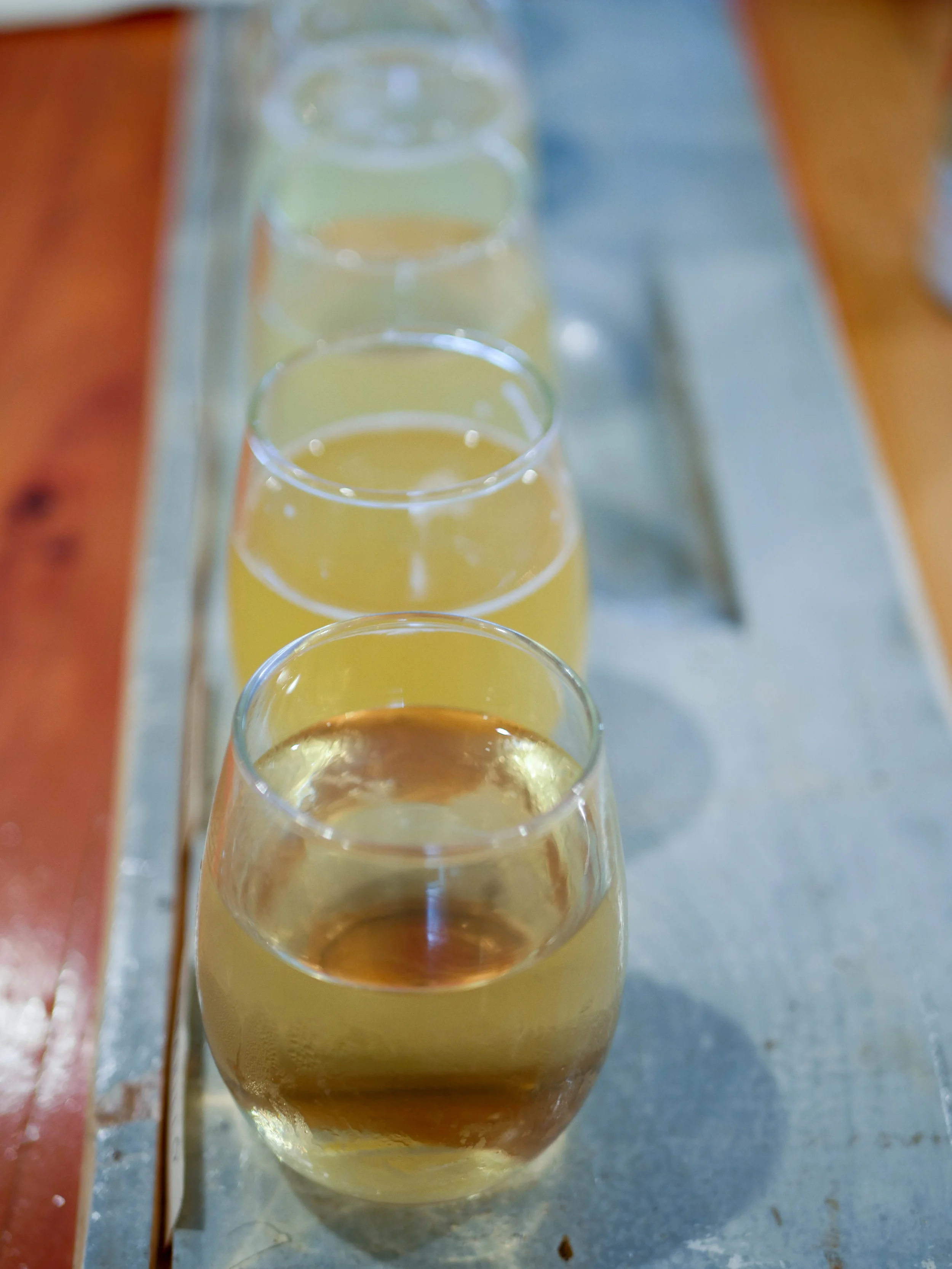 Mead flight from The Apiary in Carpinteria.