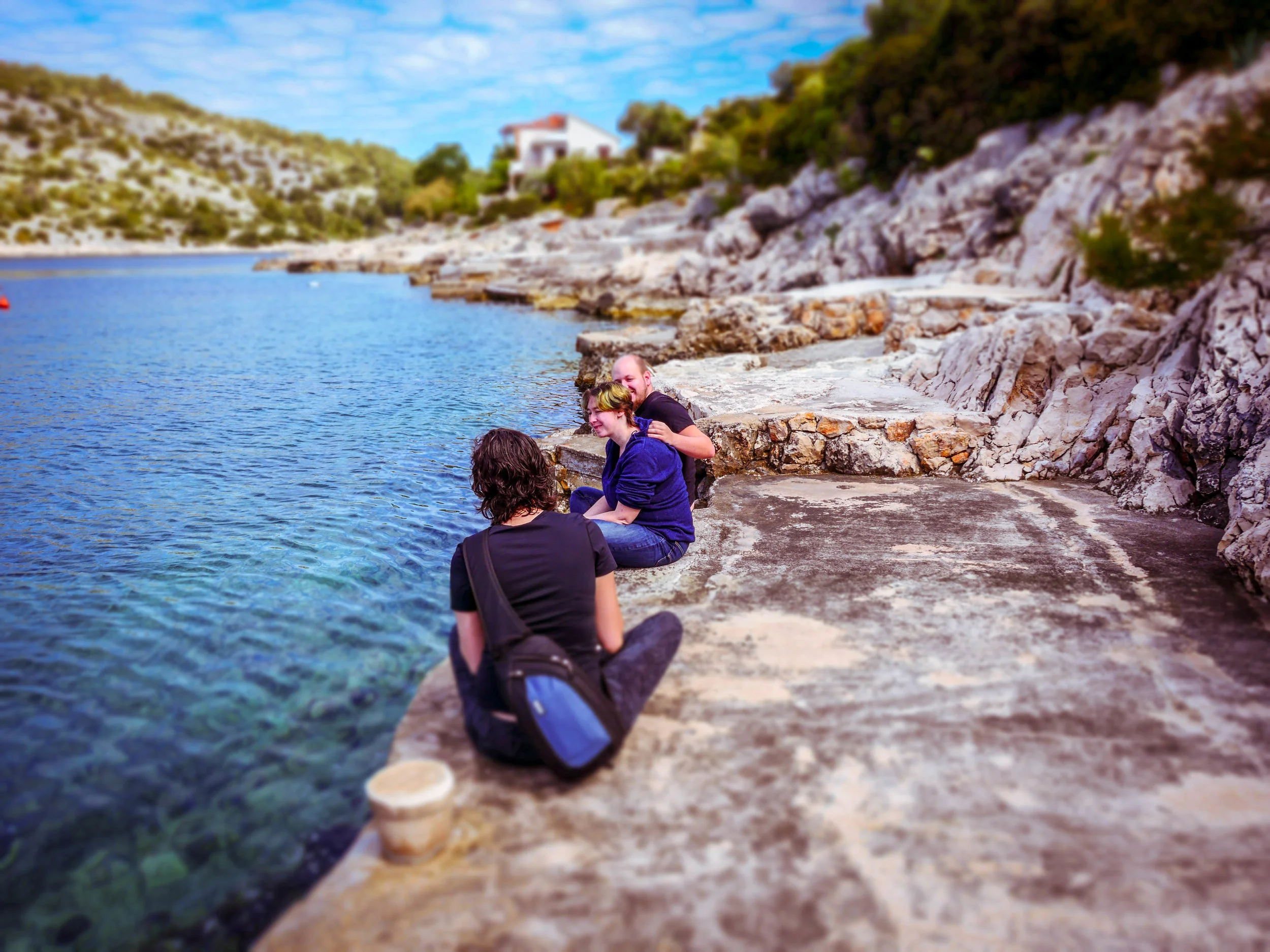 The private beach next to our villa on the Dalmatian Coast of Croatia. This place would not have been affordable on my own. 