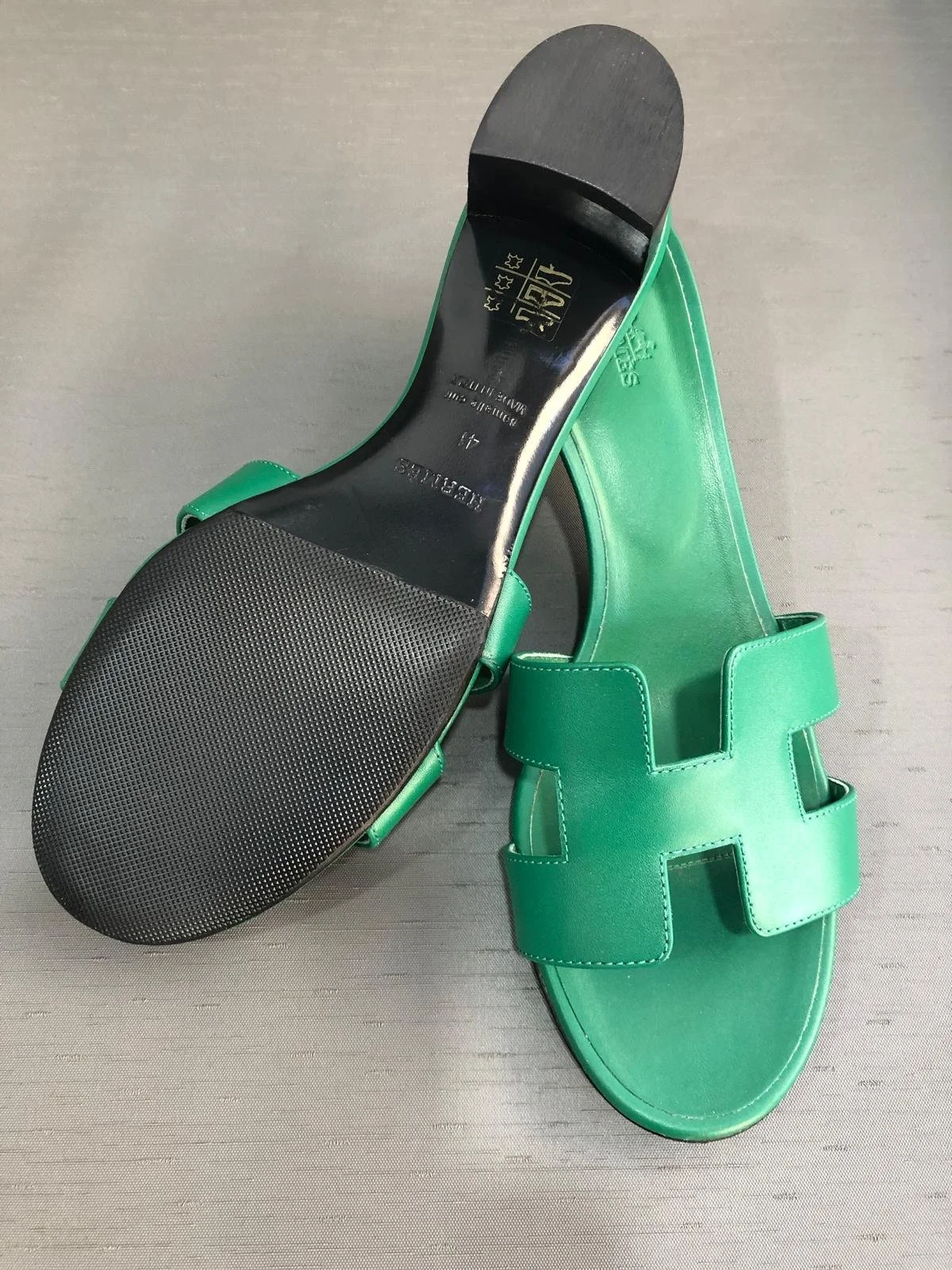 Hermès Oran sandals after repair