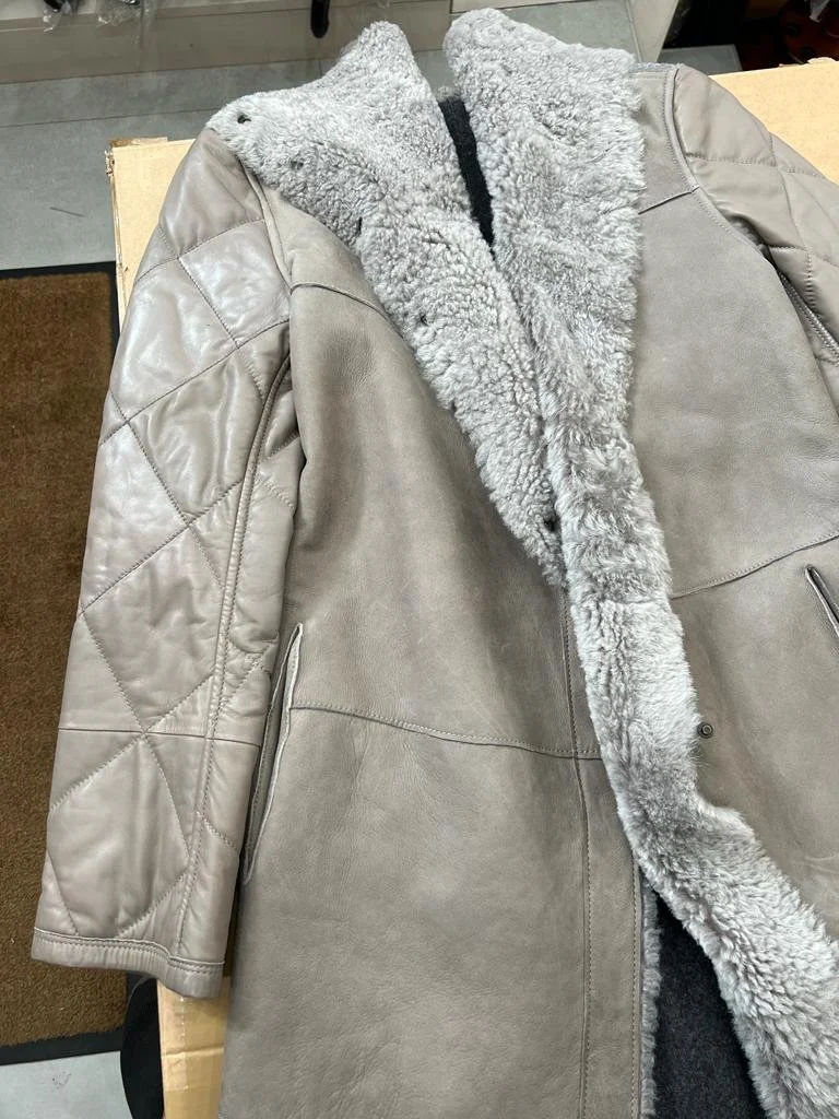 Shearling leather coat