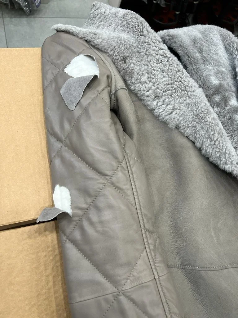 Shearling leather coat