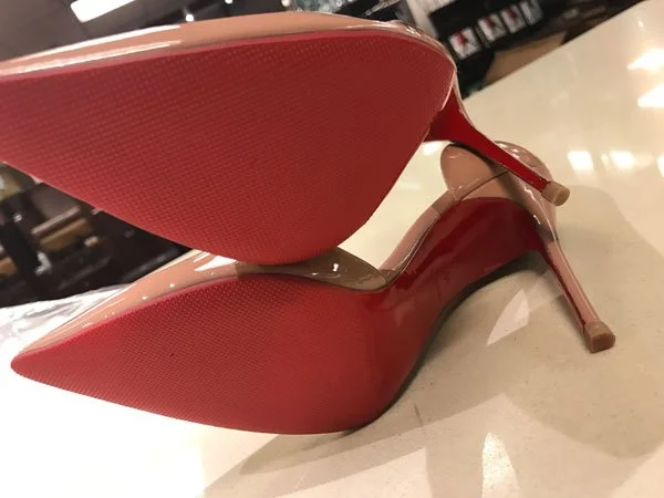 Christian Louboutin heels after repair close-up