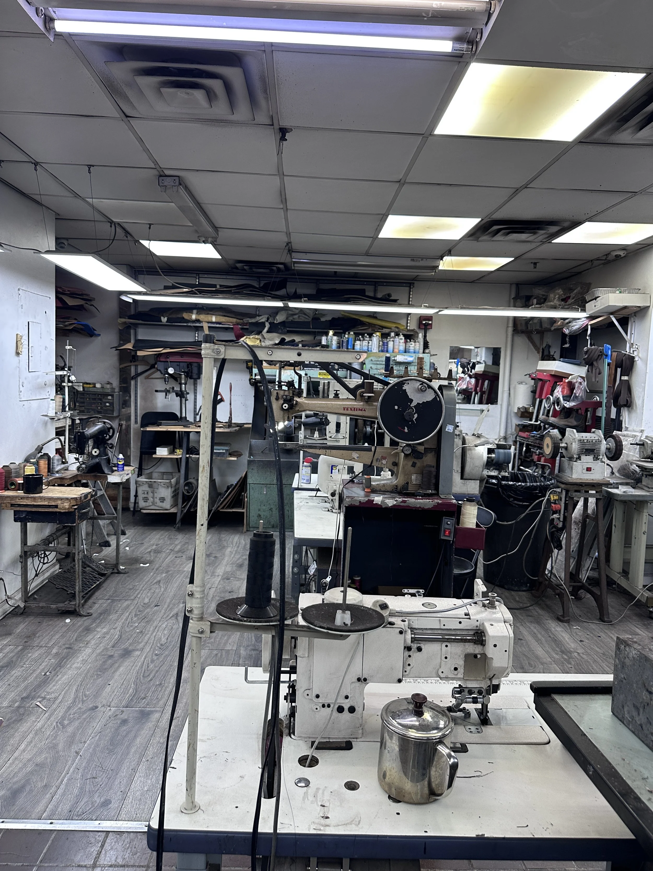 Inside repair workshop