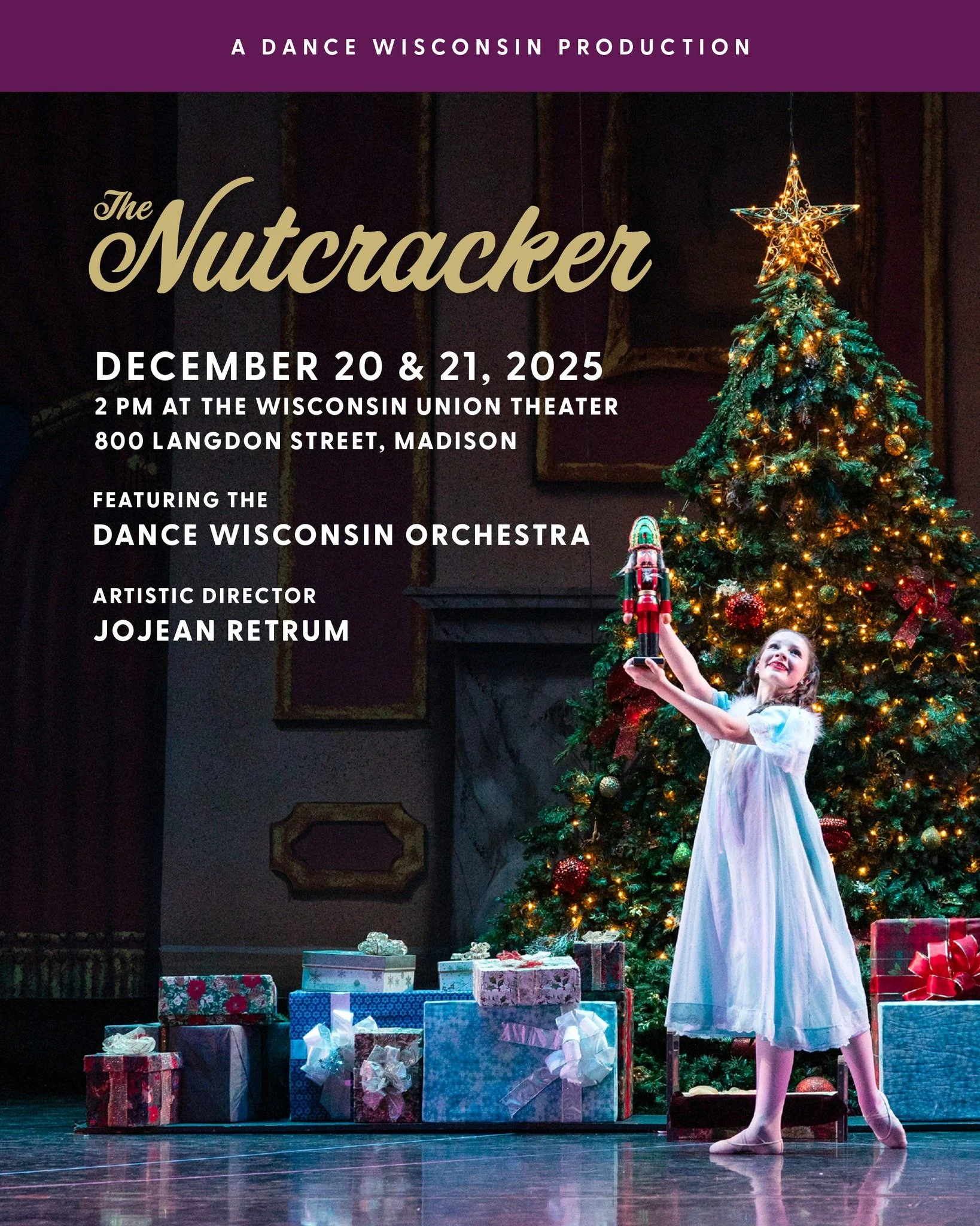 Tickets are now on sale! 
Get your seats for a classic holiday tradition that's perfect for the whole family! Join Dance Wisconsin for our 48th year of "The Nutcracker" in downtown Madison with performances by local dancers and professiona