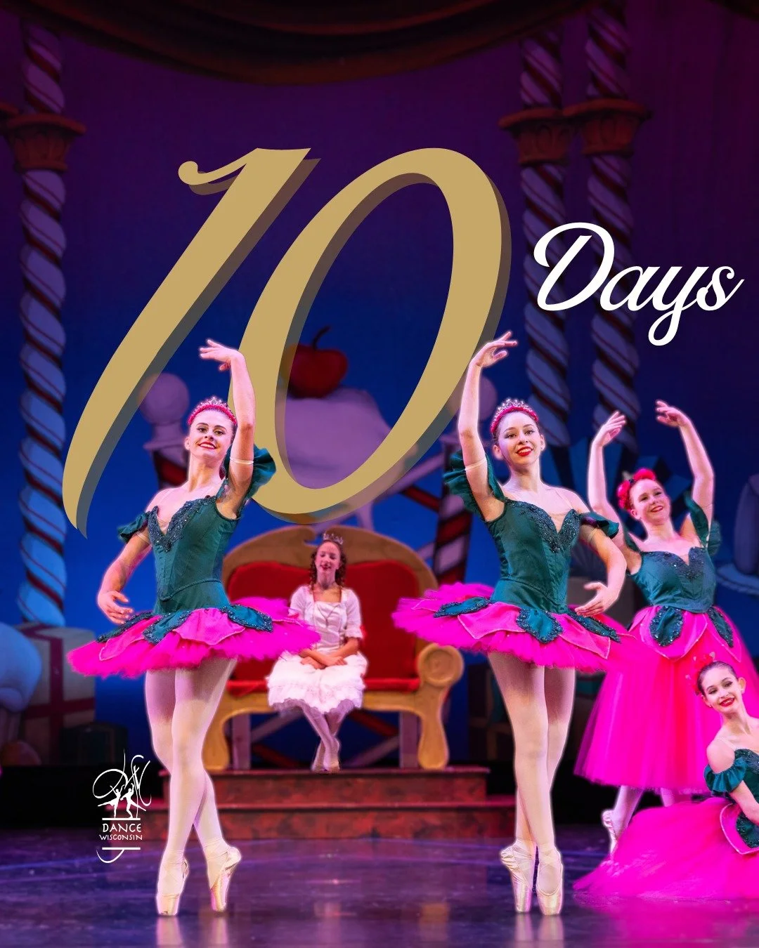 Countdown to Nutcracker!

Only 10 more days until our first performance of &quot;The Nutcracker&quot;! Will you be there? There are two performances perfect for the whole family on December 20 and 21 at 2:00pm! We'll see you soon in the theater for t