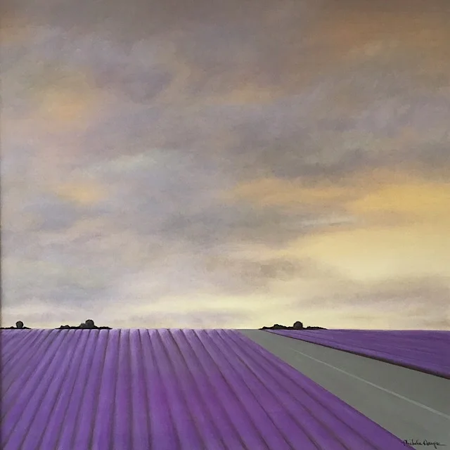 "Lavender Side Trip" 36x36 $1800 SOLD