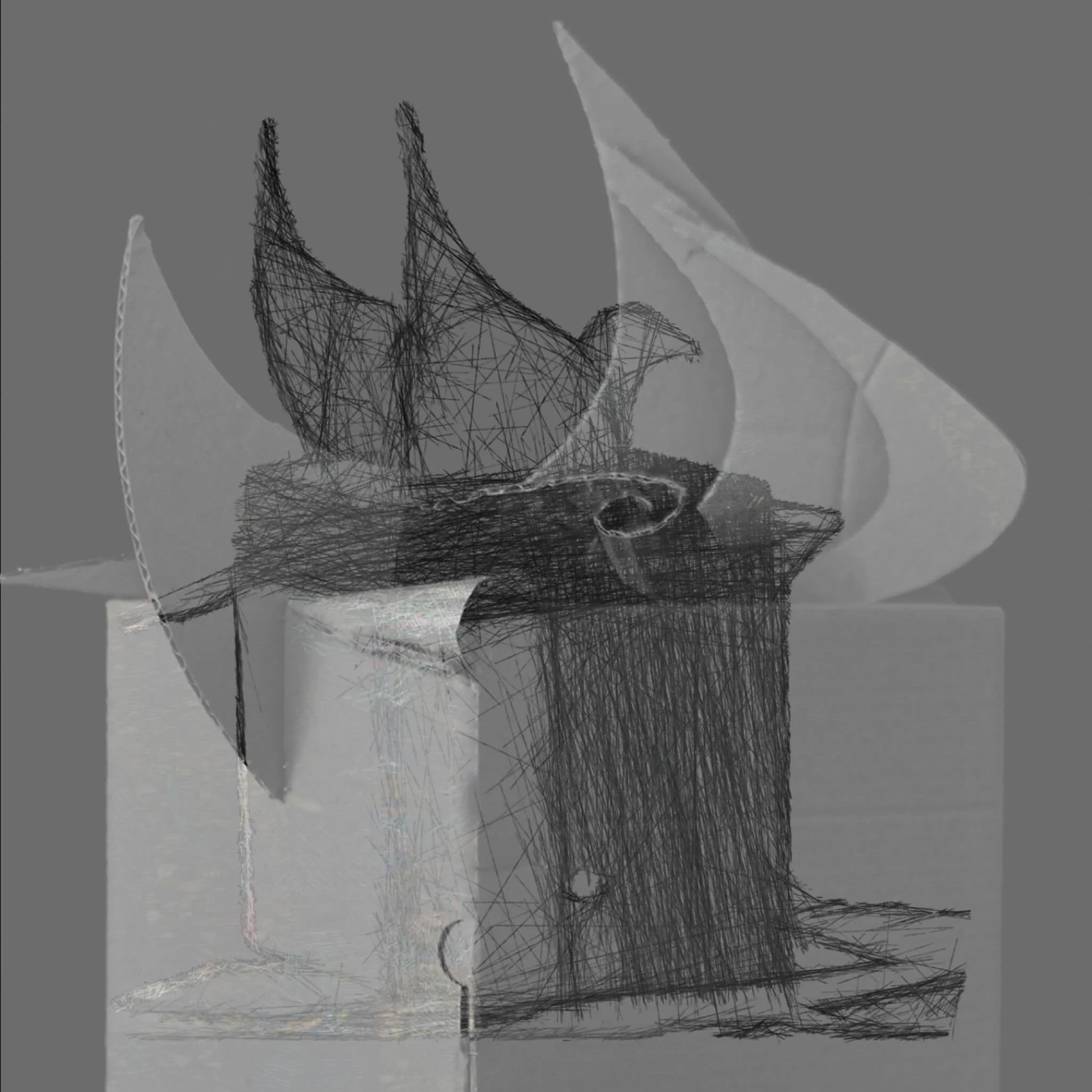 20251018 fg wp ze #M&ouml;ve #segel #fotografik_zaengerlein #Wellpappenskulptur #tempor&auml;r #Fotomalerei #contemporaryart #digitalart #G&ouml;ltzschtalkunst #experimentelle Malerei mit Fotos #Fotografik #digitaldruck #fineart
 20251018 fg wp ze #s