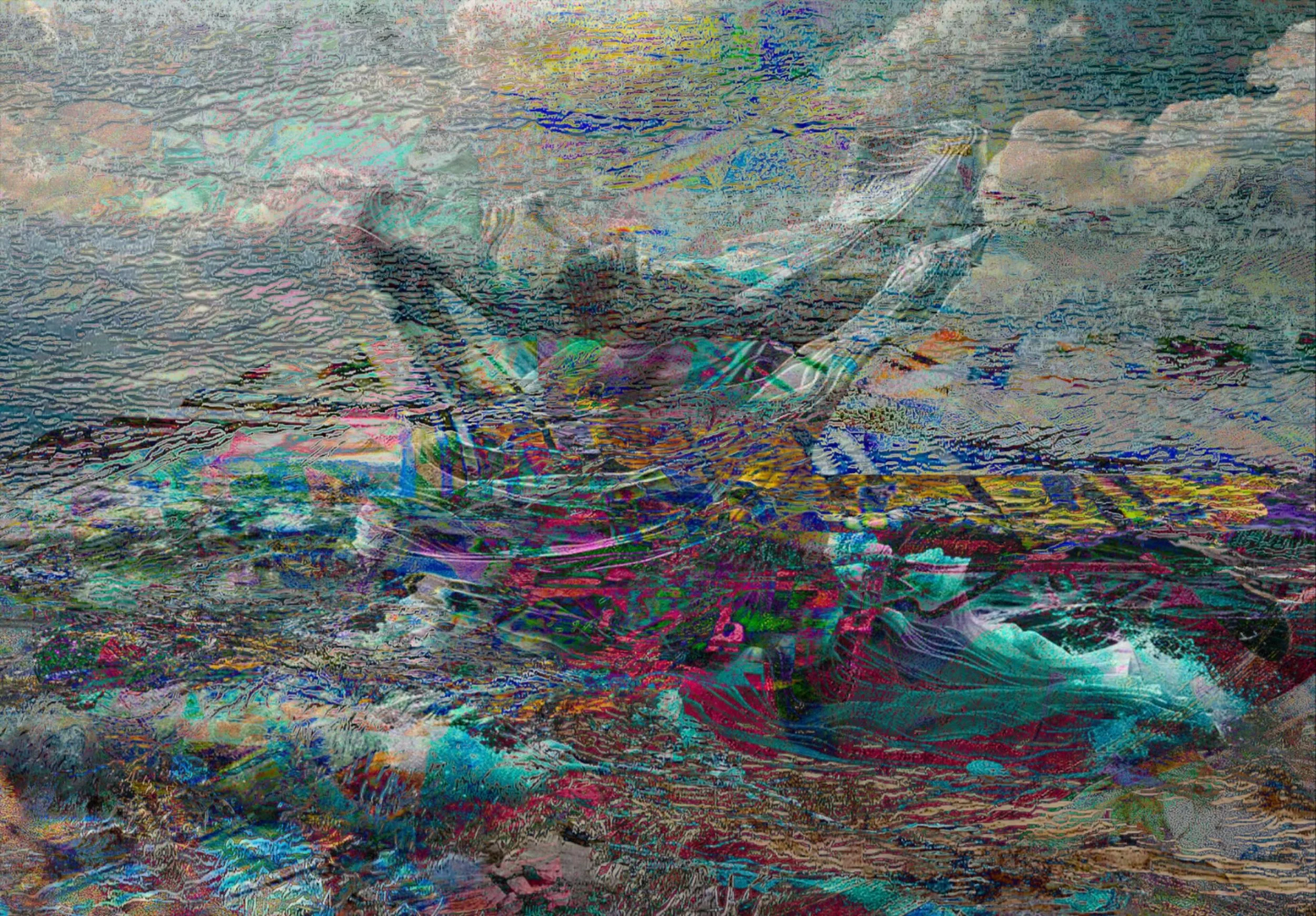 20260115 fg ma pa wp #Stormy Atlantic Crossing #fotografik_zaengerlein #Photo Painting #contemporaryart #digitalart fineartprint