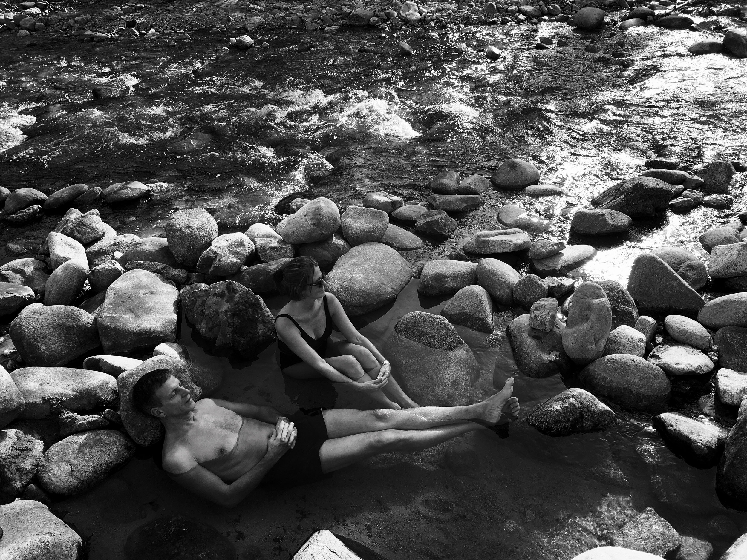 My parents relaxing in the springs