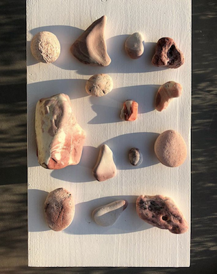 Collections of pink stones
