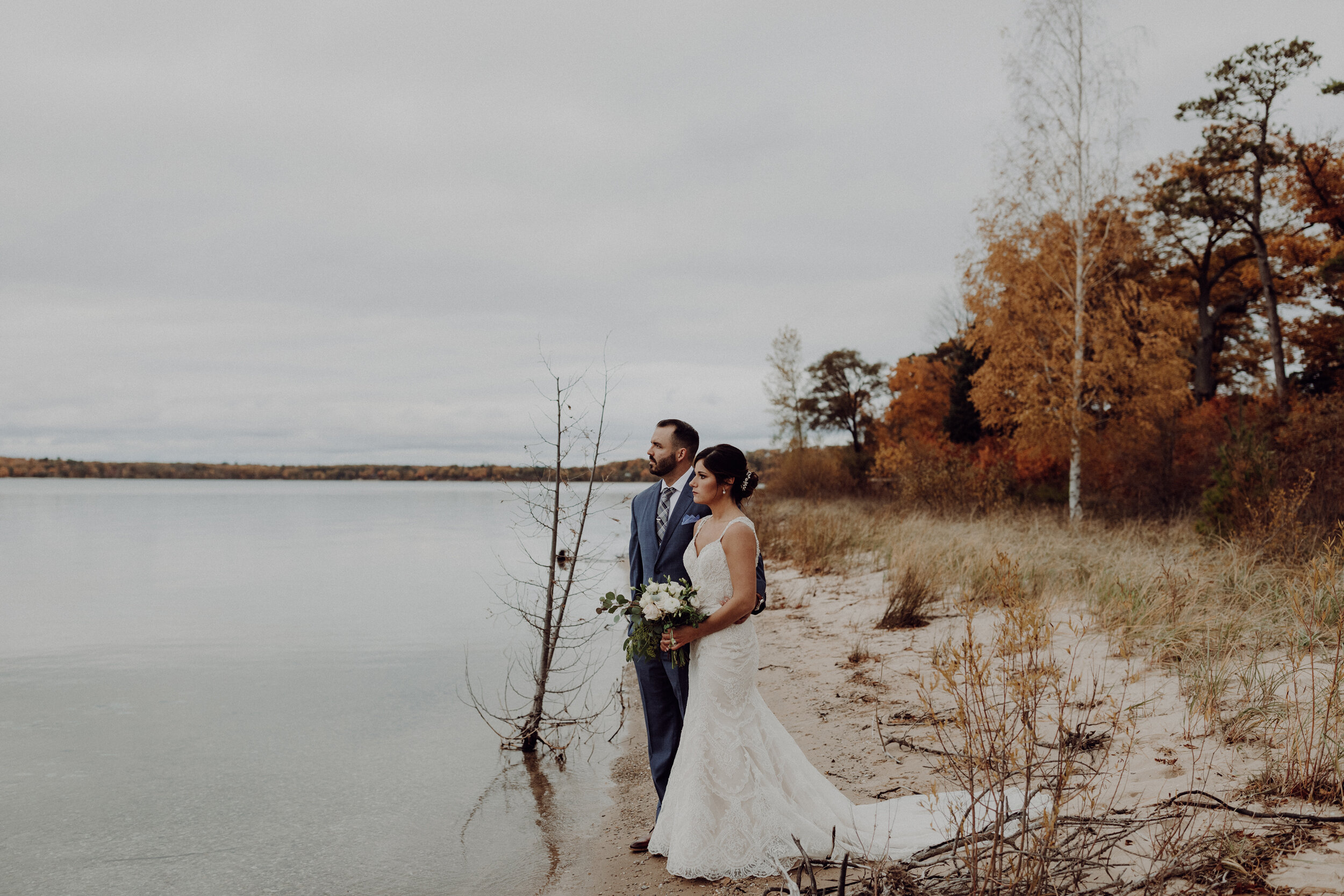 Moody Fall Traverse City Wedding at the Peninsula Room — Dan Cox ...