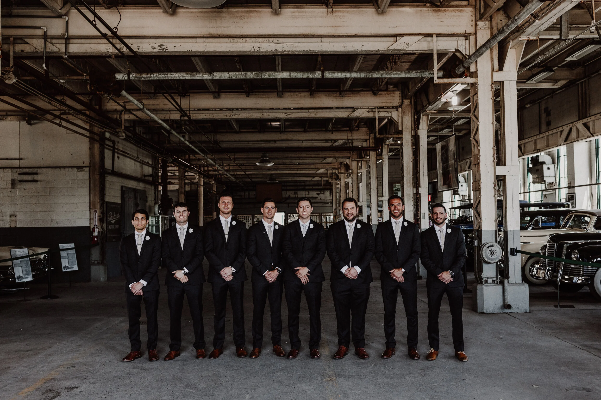 Moody Industrial Wedding at Packard Proving Grounds — Dan Cox Photography