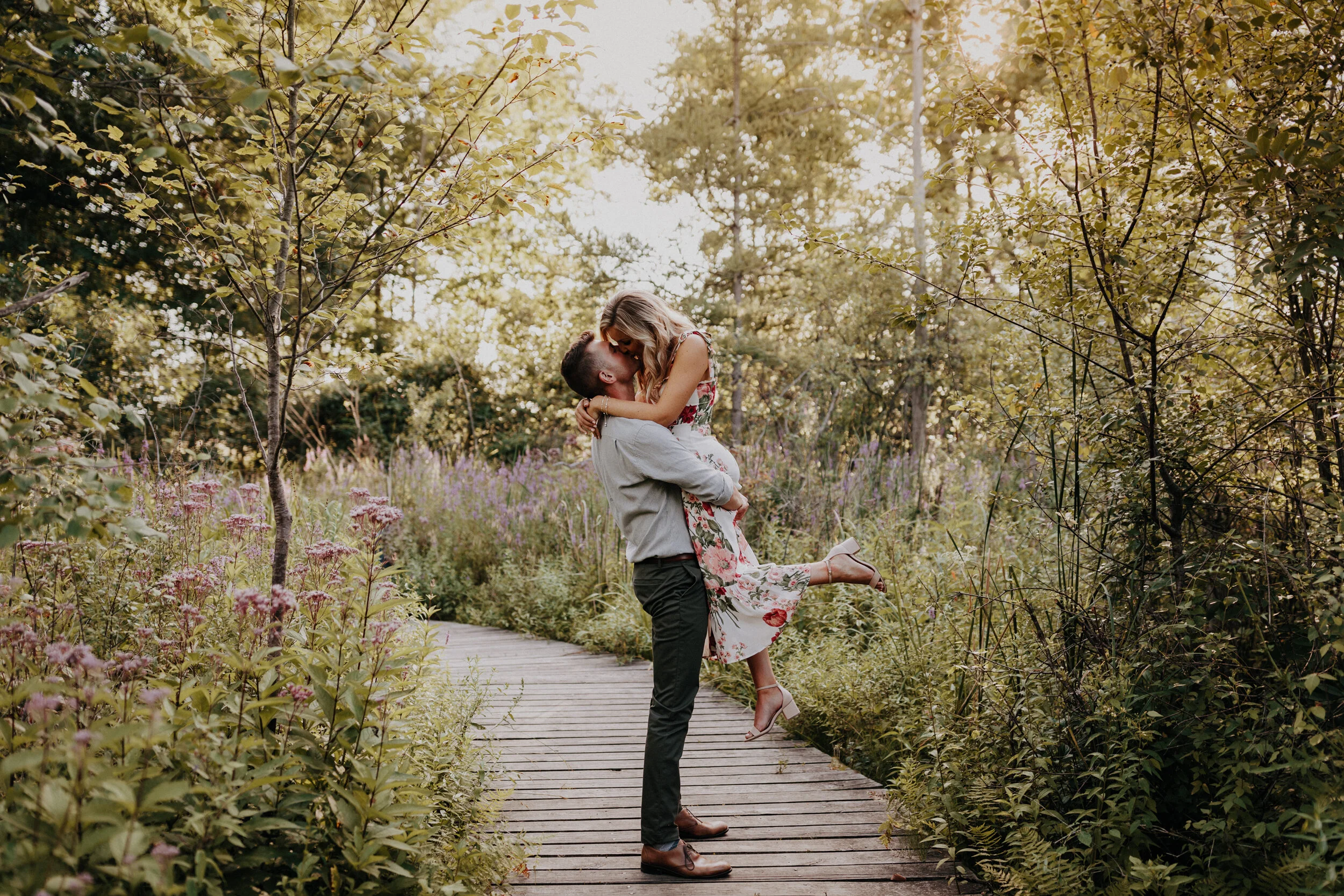 Artistic Moody Warm Ann Arbor Engagement at Matthaei Botanical Gardens ...