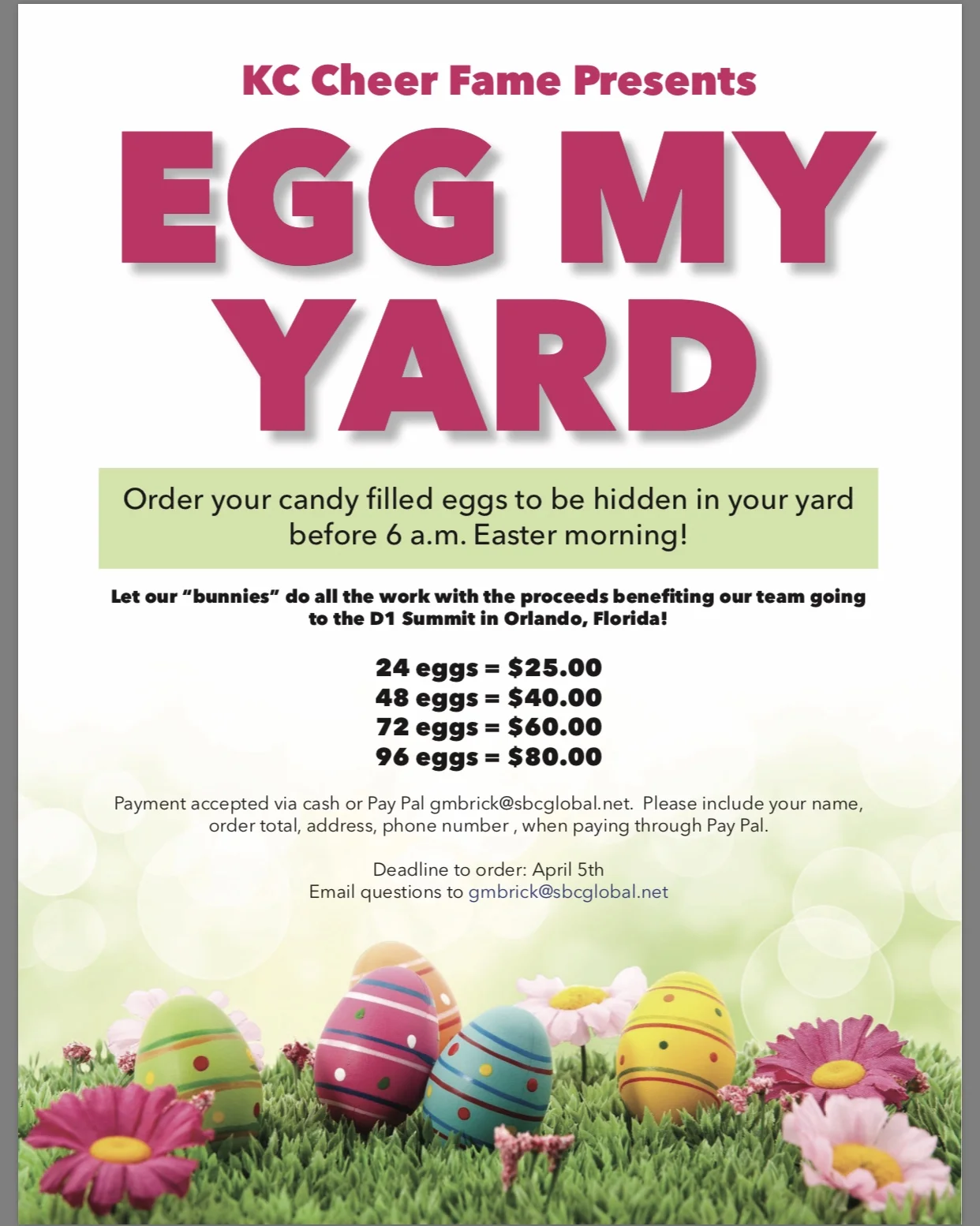 EGG MY YARD presented by KC Cheer Fame