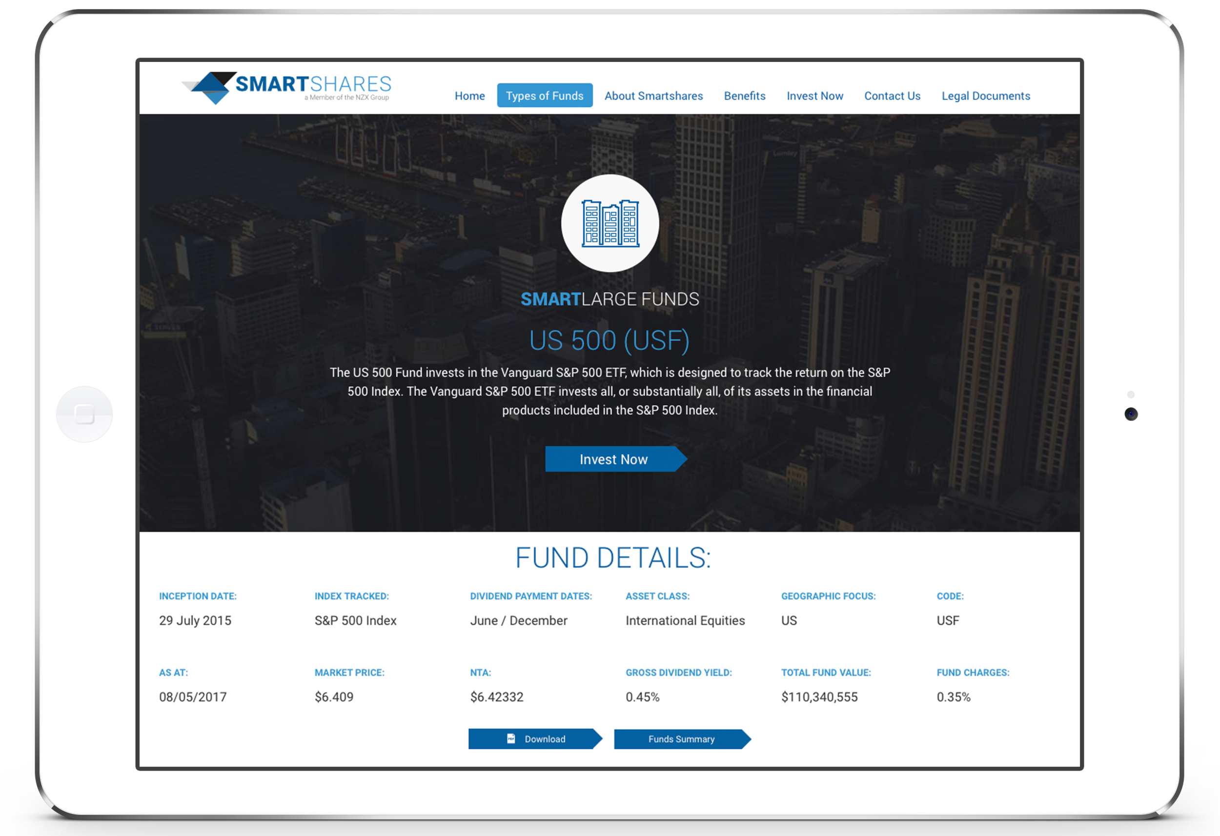 SmartLarge Funds US 500. Click image to enlarge.