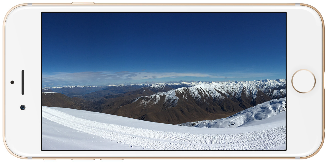 View from Cardrona ski field looking towards Queenstown.
