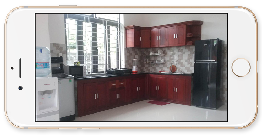 The kitchen in our rented house in Cam Châu.