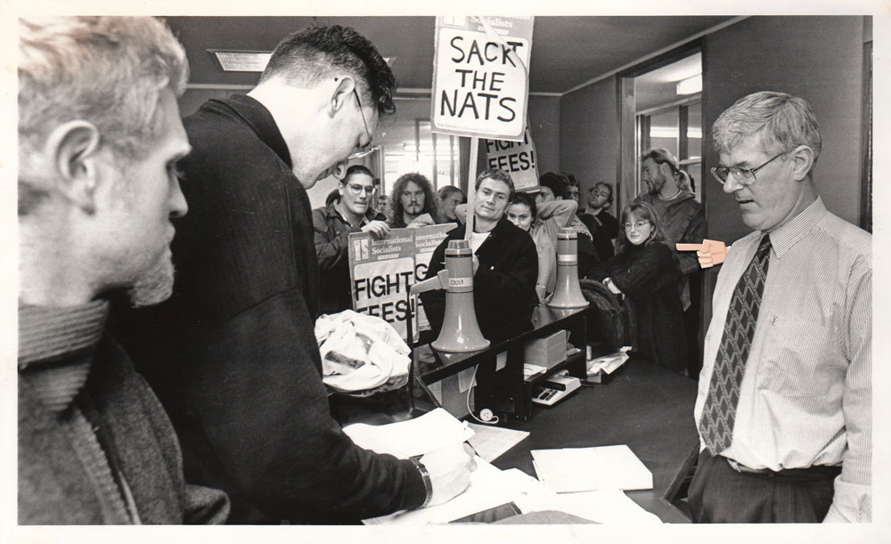 Here I am protesting. Those were the days! Photo: ODT