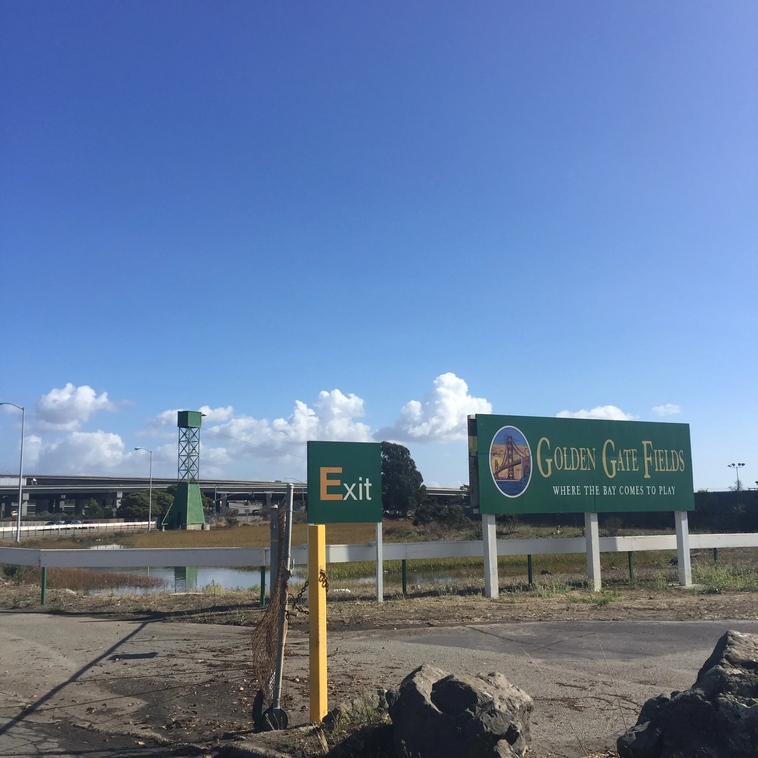 An abandoned tower at Golden Gate Fields racecourse.&nbsp;