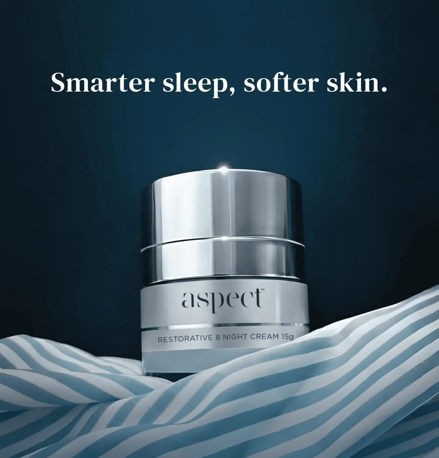Elevate your night time ritual with Aspect&rsquo;s Restorative 8 night cream. Wake up with your skin feeling, soft, revitalised and refreshed, like you&rsquo;ve had 8 hours of beauty sleep. #aspect #aspectskincare #ae #restorative8 #8hoursbeautysleep