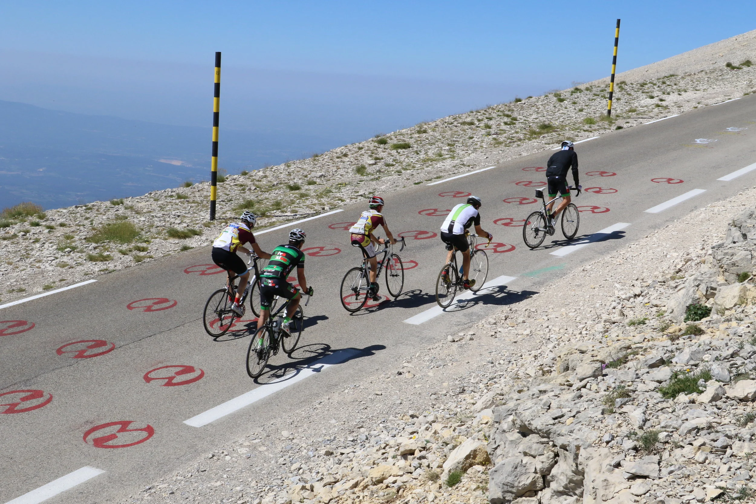 Cheeky Wheel polka dots on Mont Ventoux
