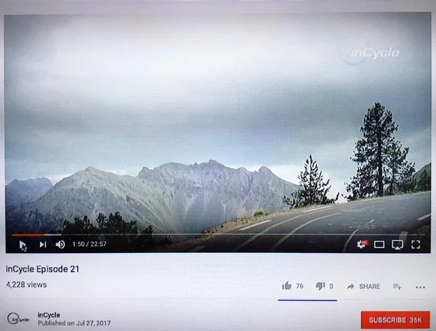  YouTube: inCycle Episode 21 (01:49-53) 