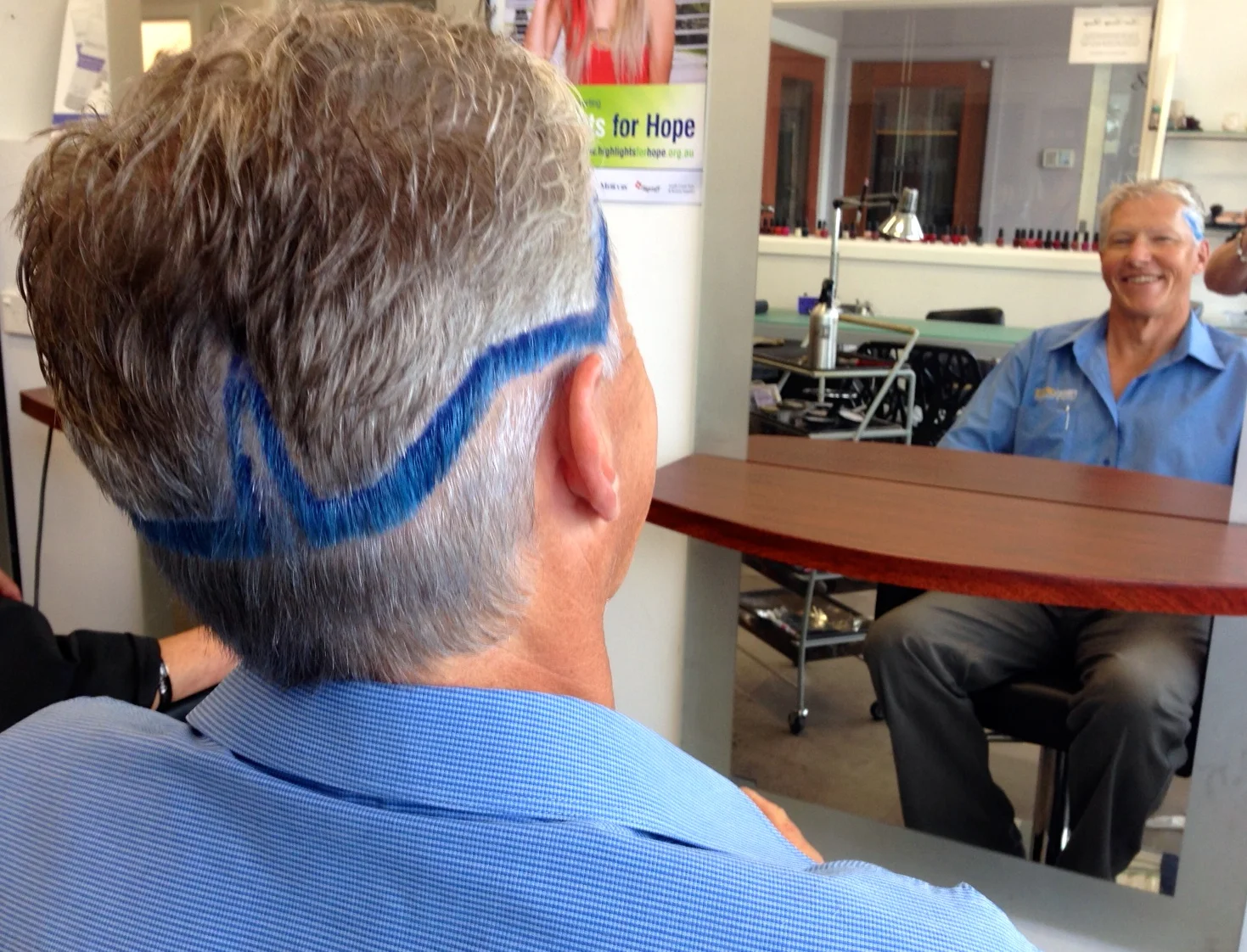 Taking part in the "highlights for hope" campaign in support of mental illness services