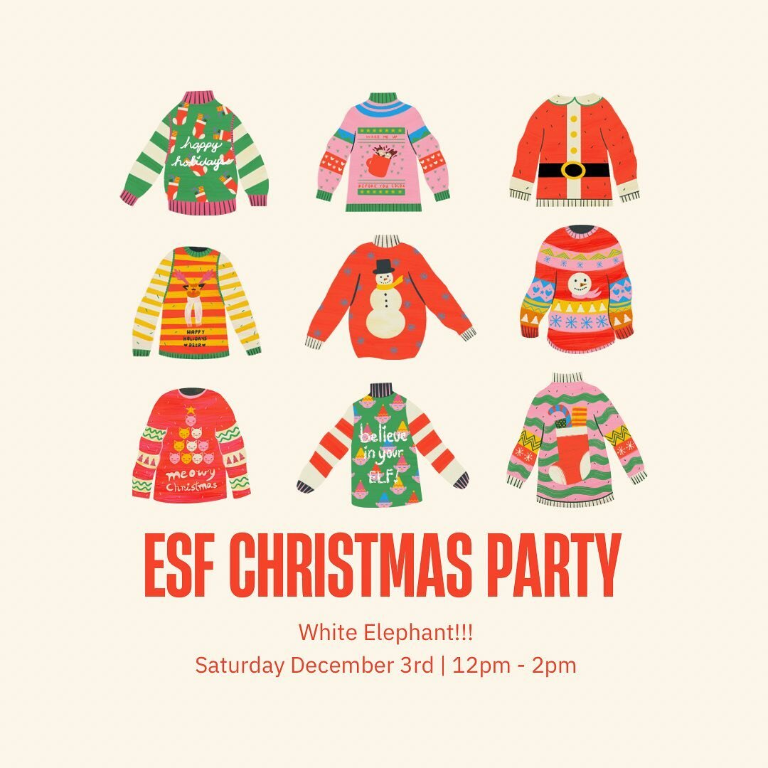 This Saturday we will be having our annual Christmas Party!! It&rsquo;s white elephant so make sure to bring a fun gift! 🎅🎄⭐️