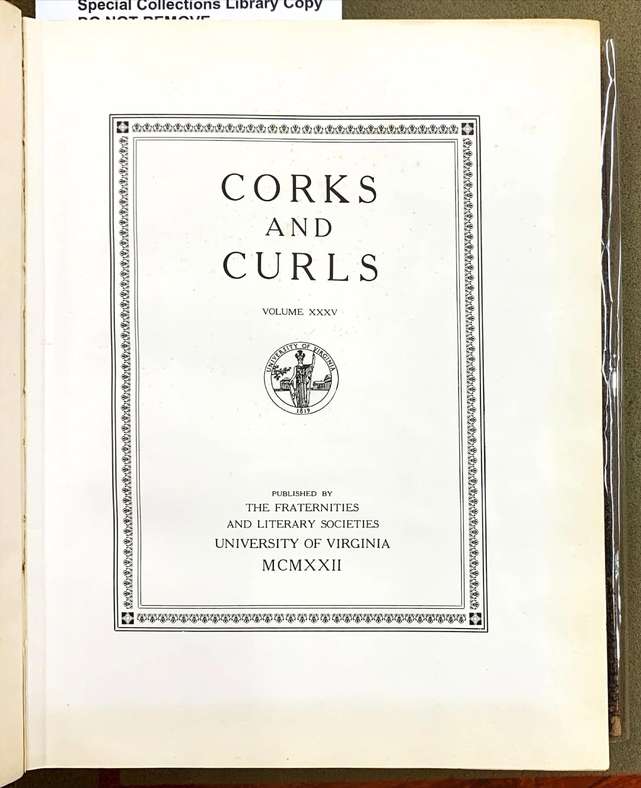 Corks and Curls, 1922