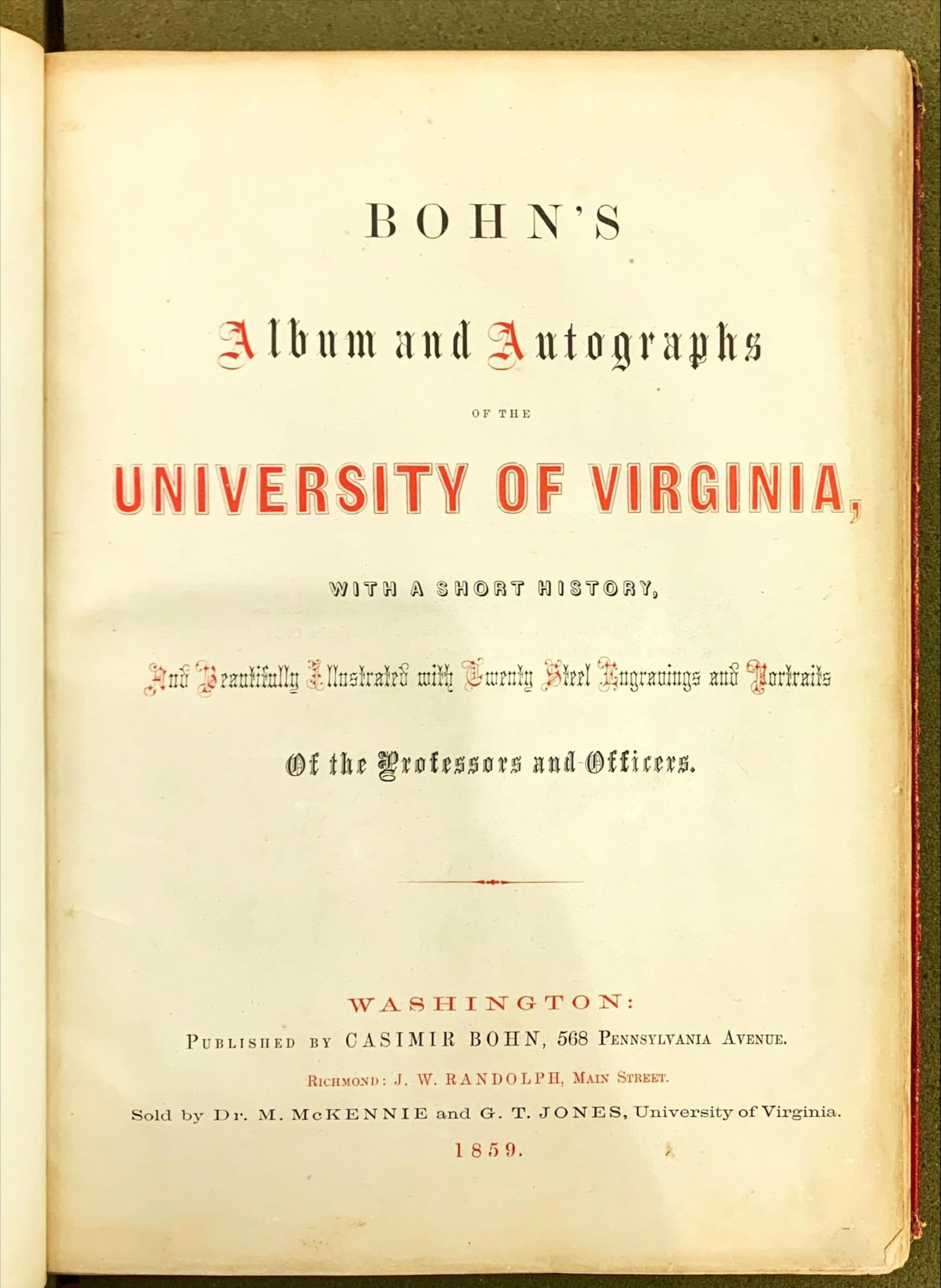 Autograph album of Edward S. Hutter, Jr., 1861