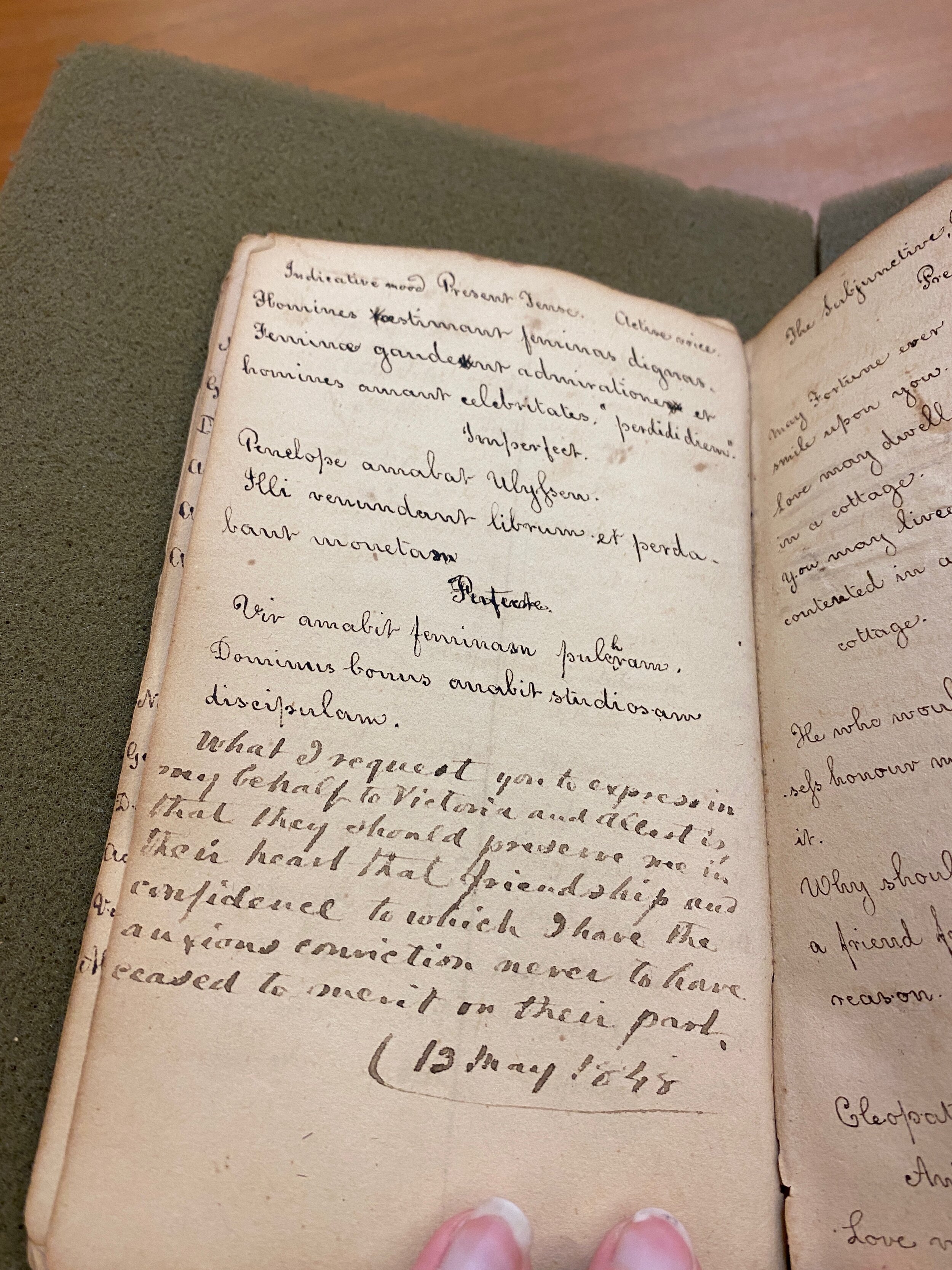 1848: Photo of unnamed UVA student’s notebook