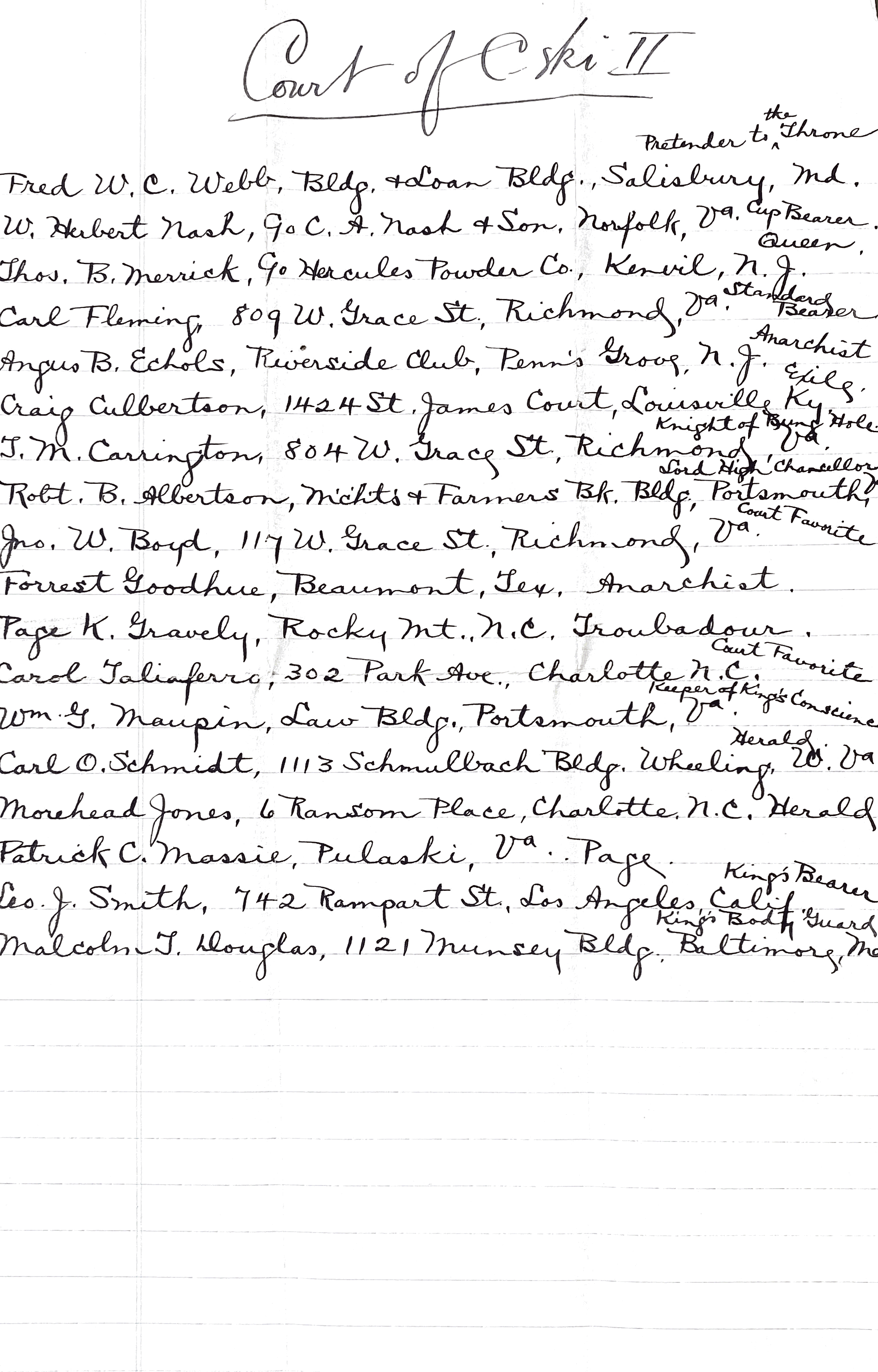 c. 1910: Papers of the Hot Foot Society from UVA Special Collections; Scanned March 24, 2021.