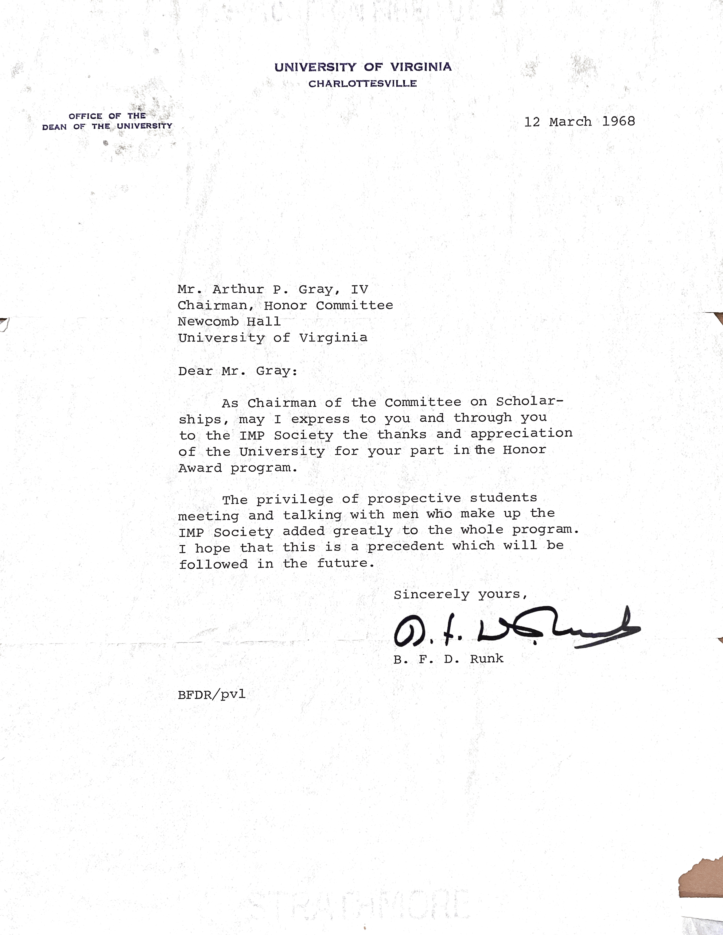 1968: Papers of the Hot Foot Society from UVA Special Collections; Scanned March 24, 2021.