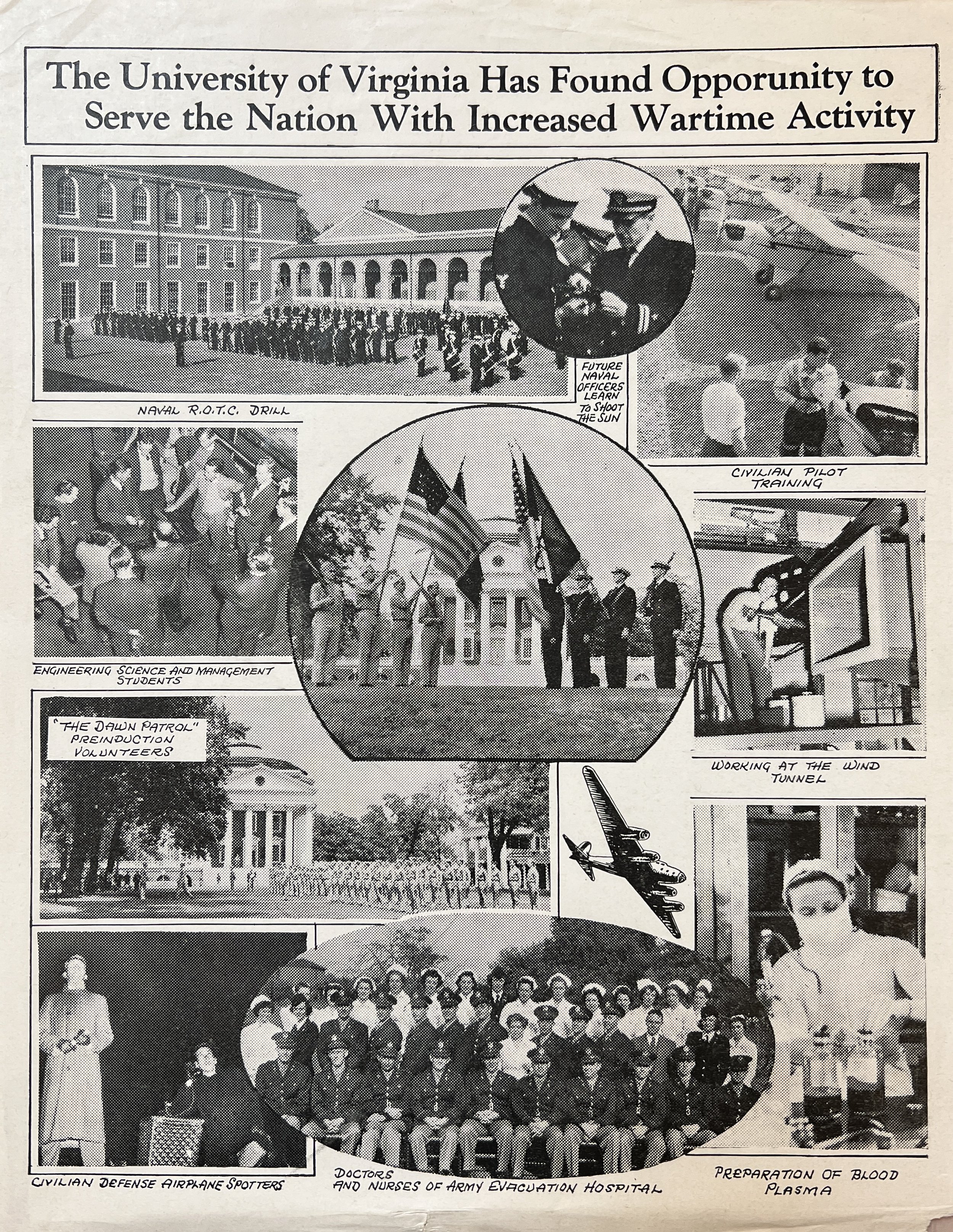 1942: U.Va. promotional press release