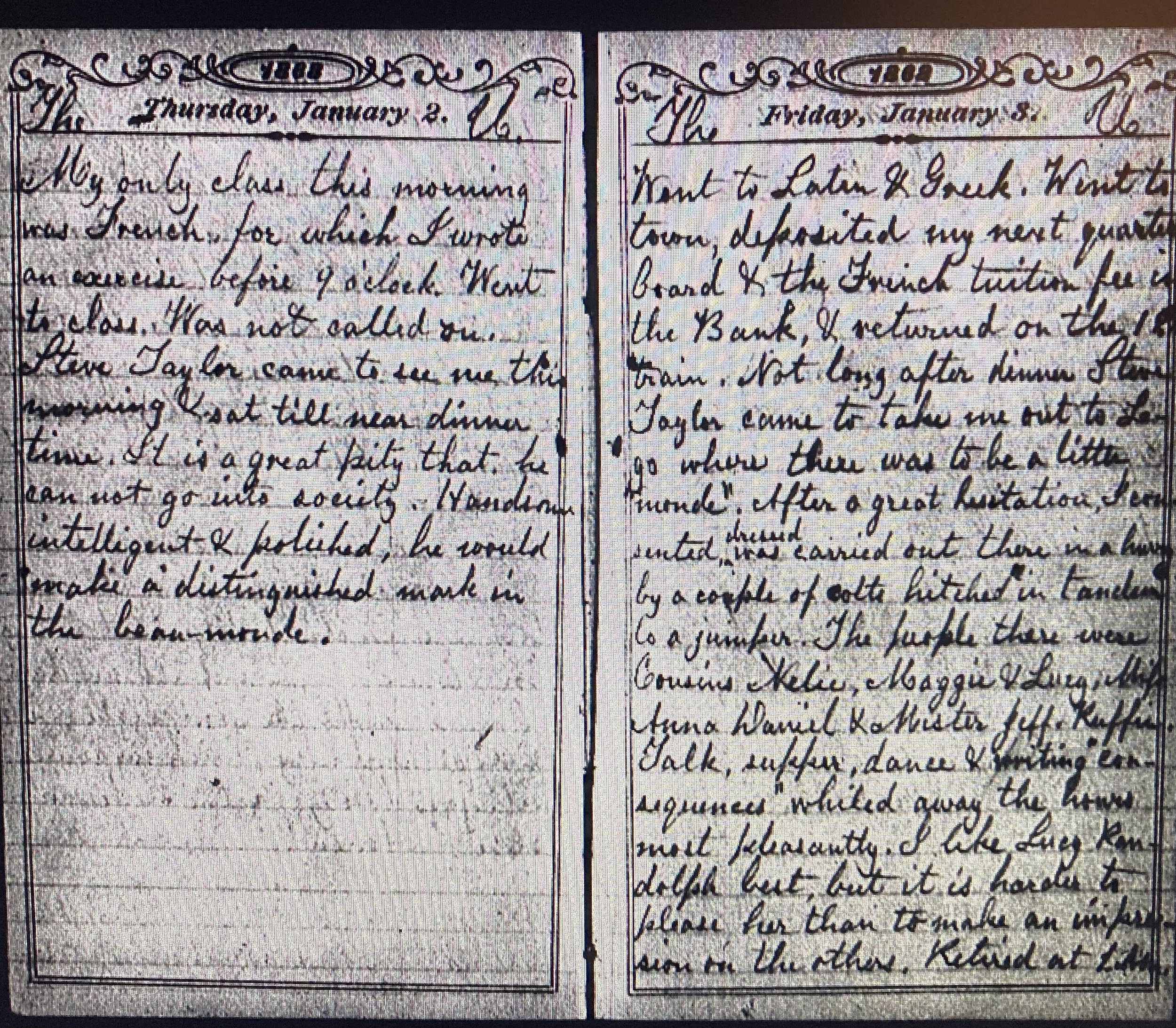 1868: James R. V. Daniel Diary