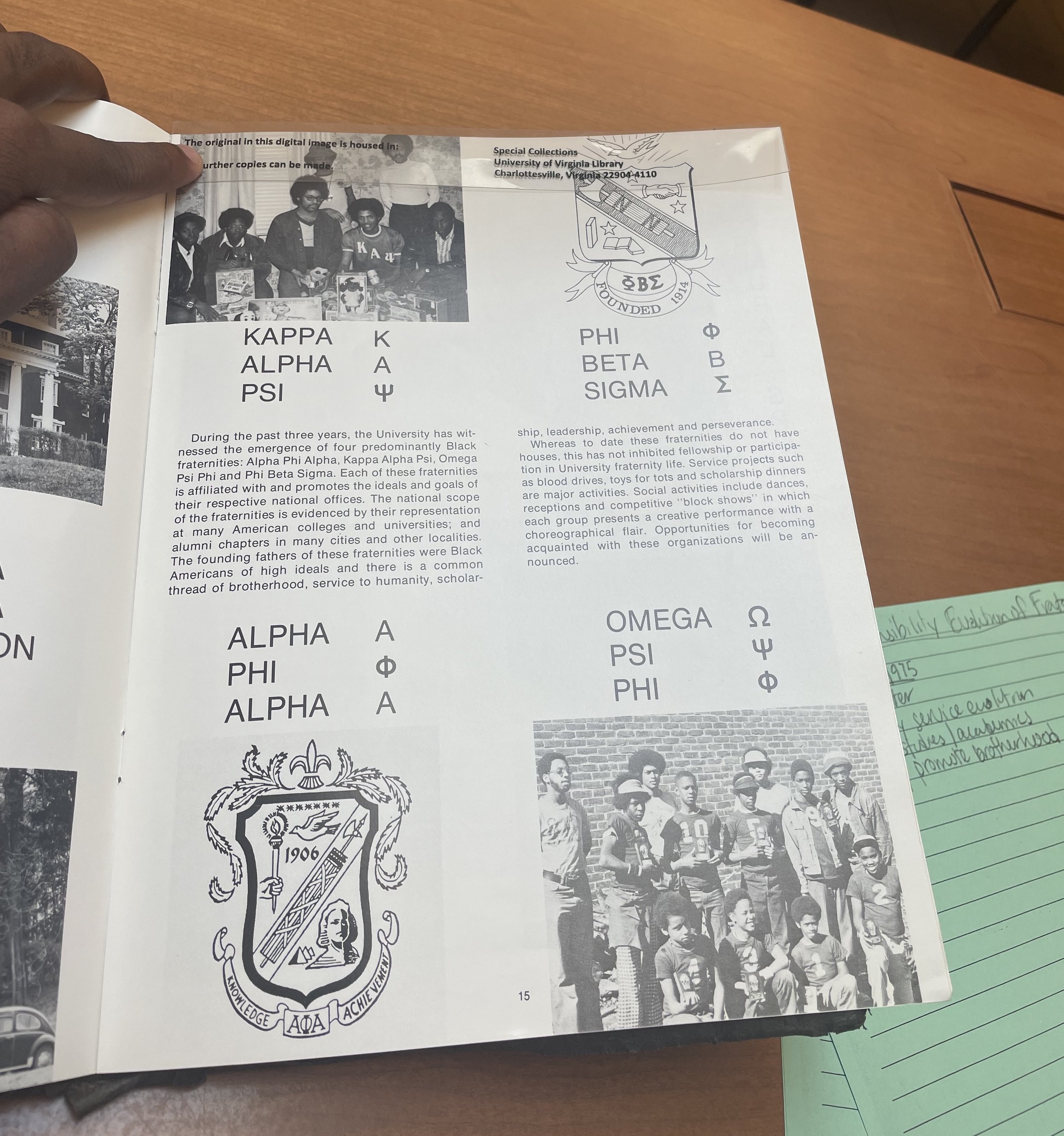 c. 1965: Informative Pamphlet on the Greek Life System