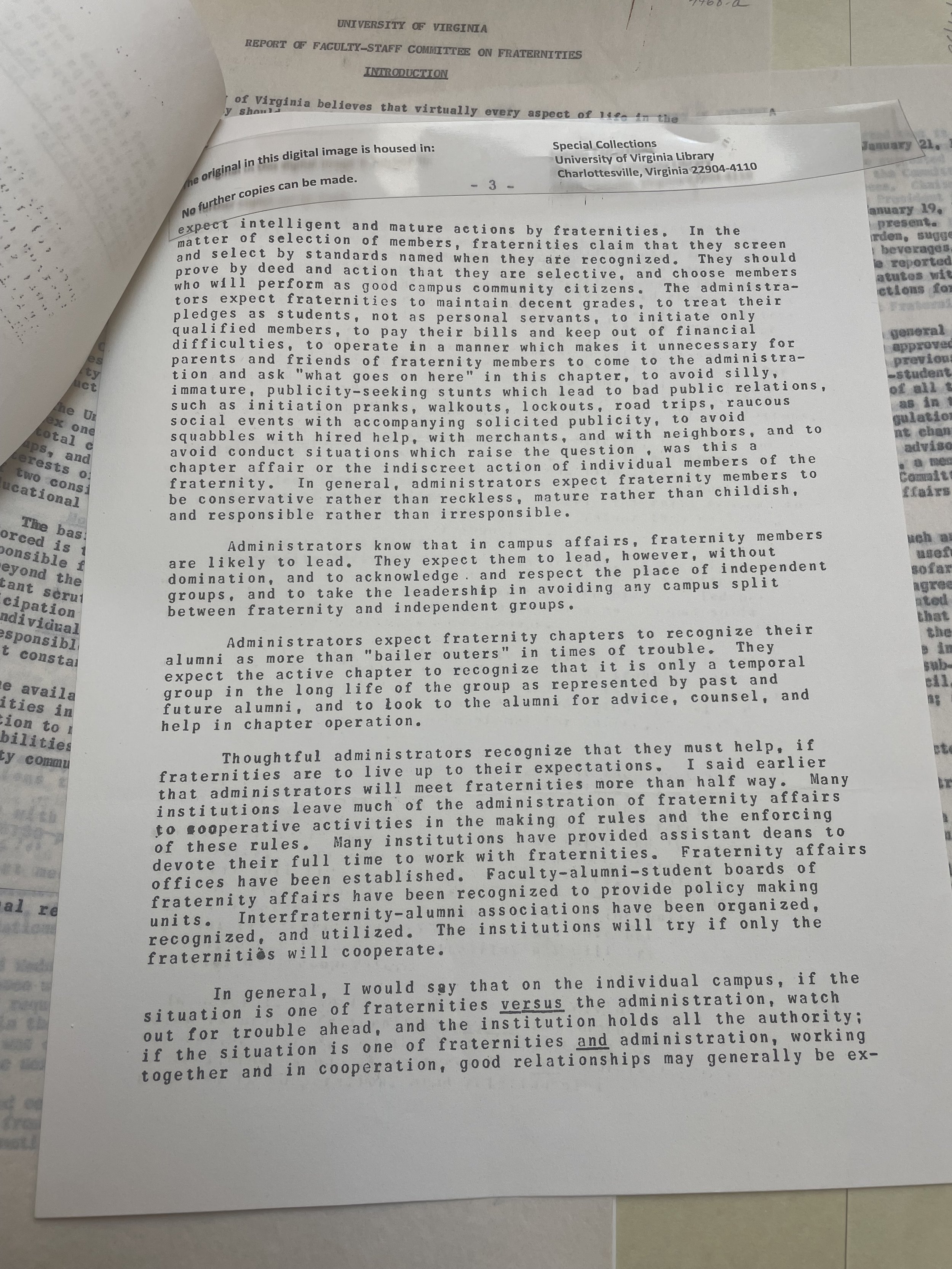 1955: Letter from the Dean of University of Illinois to the Inter-Fraternity Council