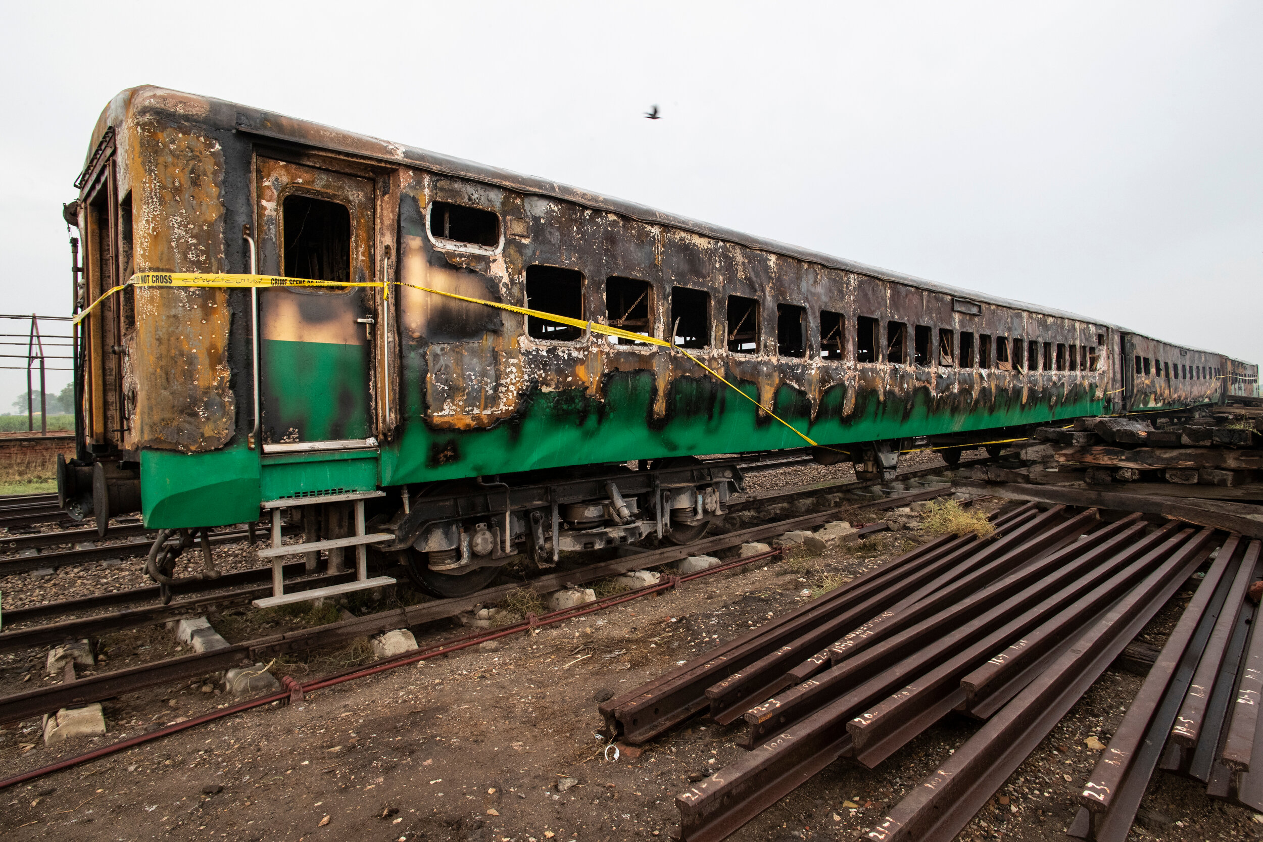  The remains of the burnt carriages a day after one of the deadliest train accidents in Pakistan’s history at a railway station in Channi Gote, Pakistan where the train finally stopped. Nov 1, 2019 