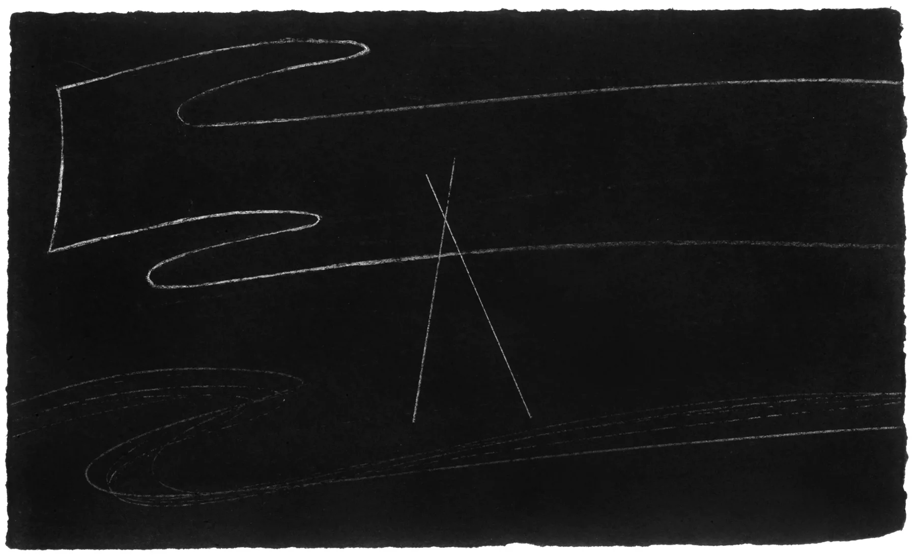 Flag A, 2017, charcoal and graphite drawing, 7 1/2 x 4 1/2 in. (photo: Greg Staley)