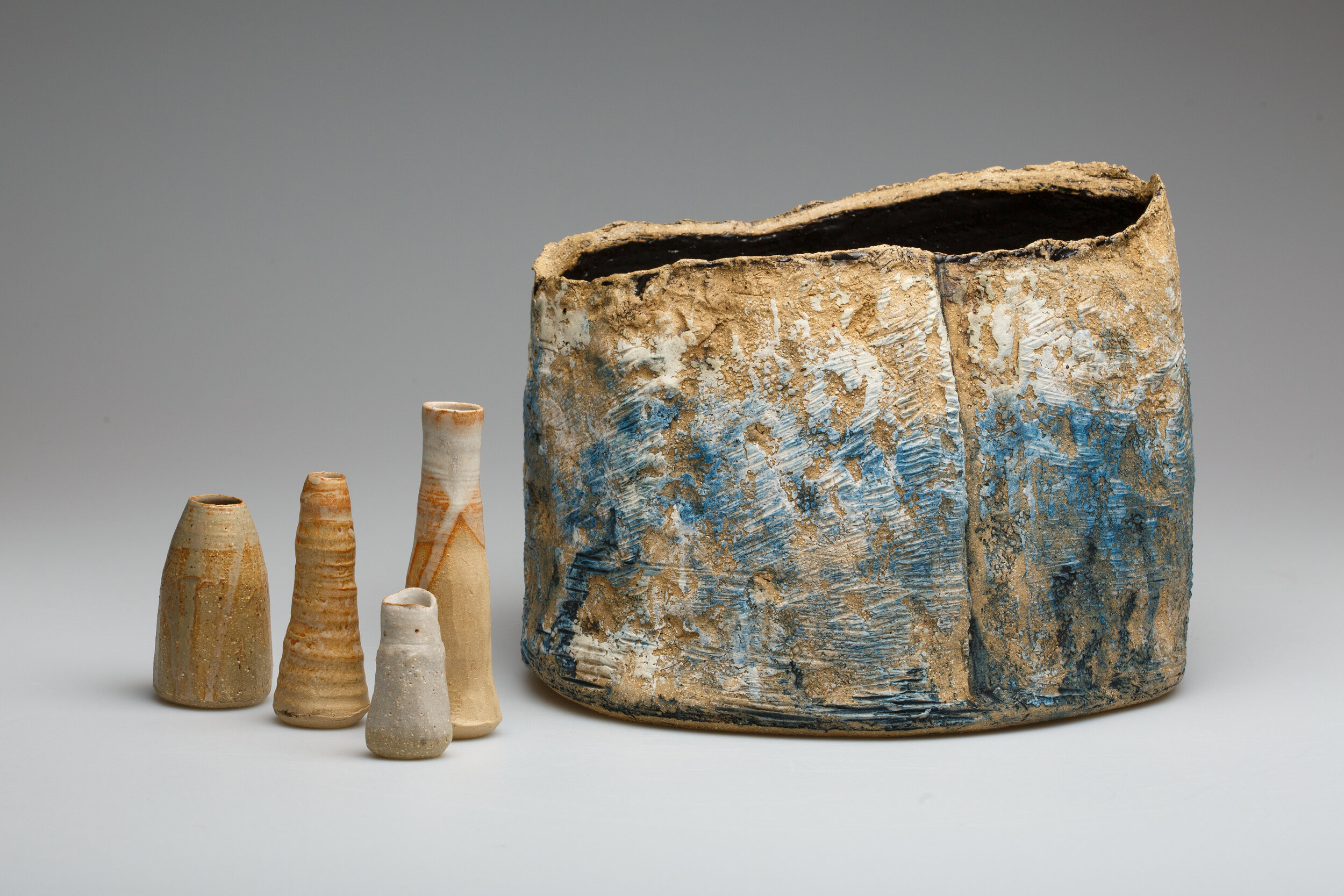 Quietude  2018. Stoneware Ceramic,slip,oxides,glaze.  Photo, Andrew Sikorski -Art Atelier